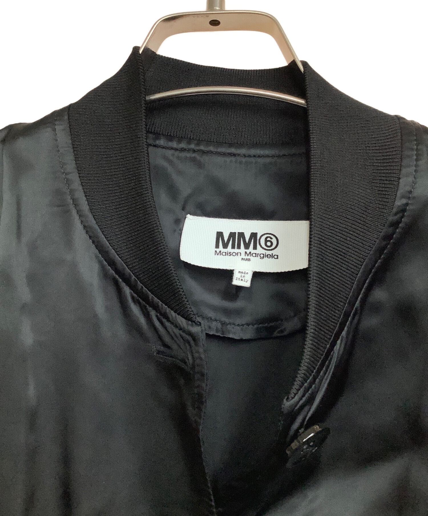 MM6 Maison Margiela (エムエムシックス メゾンマルジェラ) ロングコート ブラック サイズ:38