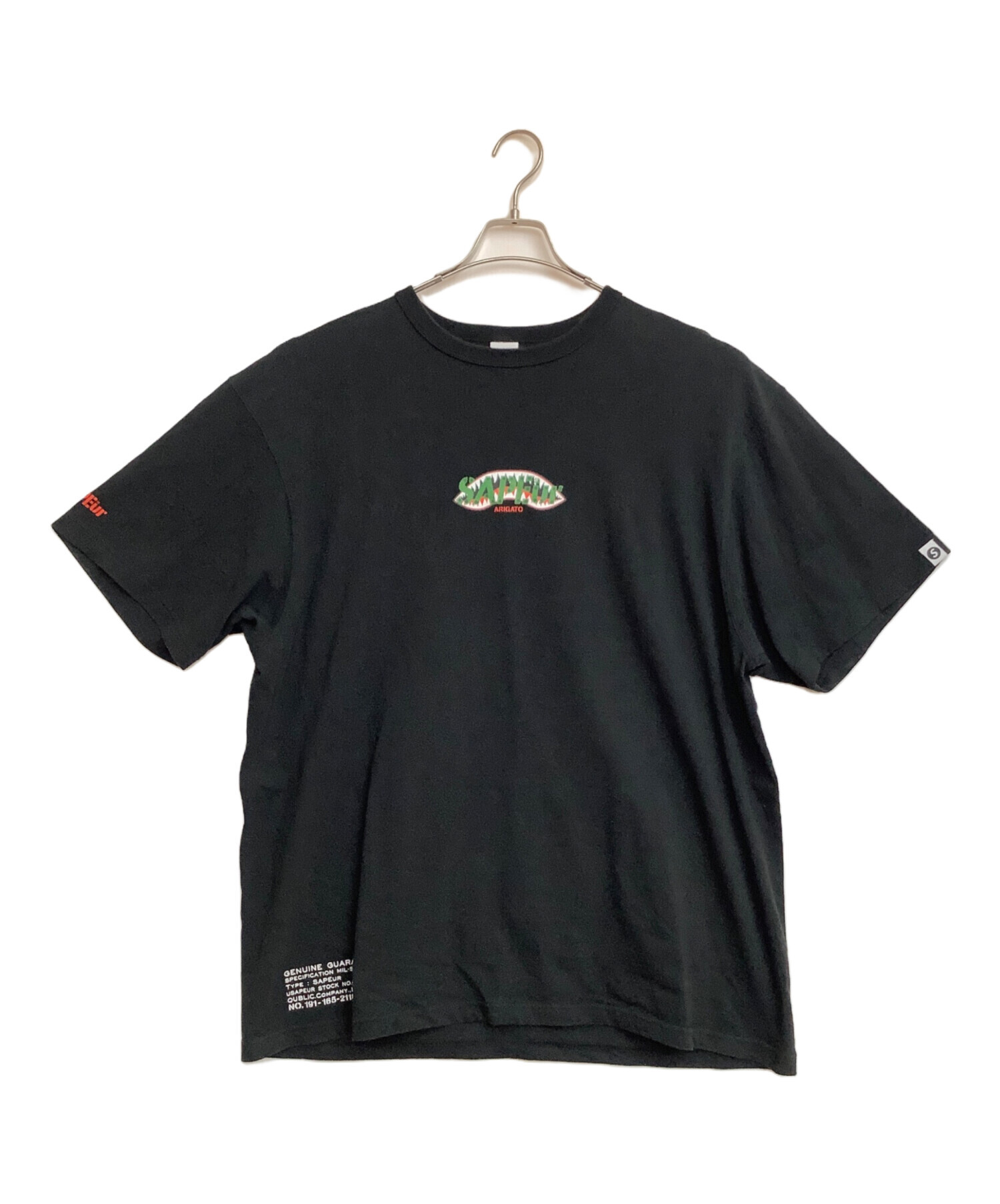 中古・古着通販】SAPEur (サプール) シャークマスク半袖カットソー ブラック サイズ:XL｜ブランド・古着通販 トレファク公式【TREFAC  FASHION】スマホサイト