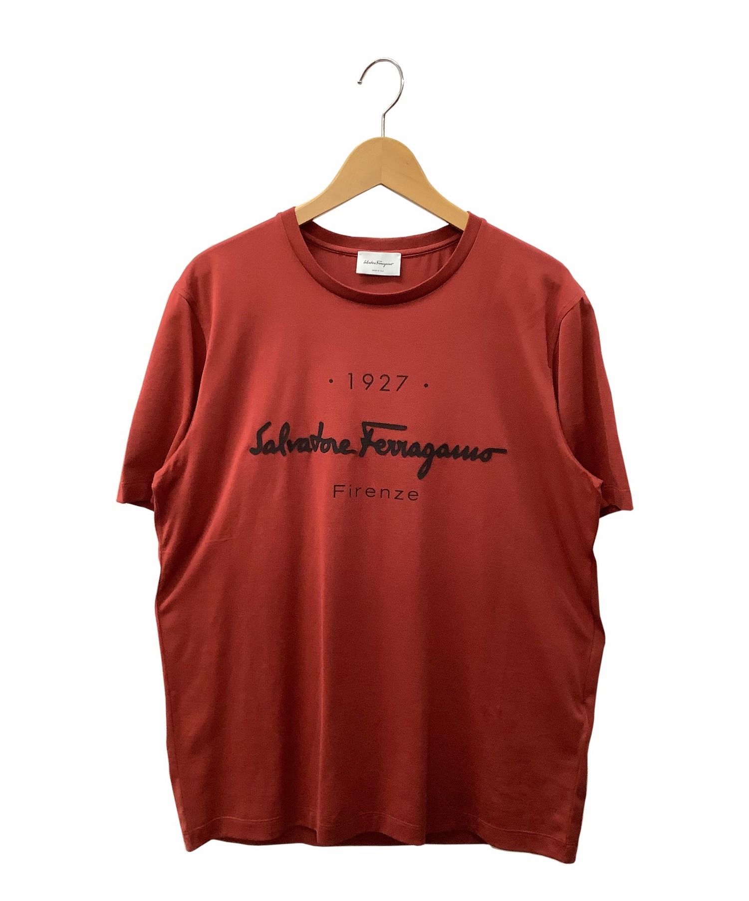 Salvatore Ferragamo (サルヴァトーレ フェラガモ) ロゴTシャツ レッド サイズ:M