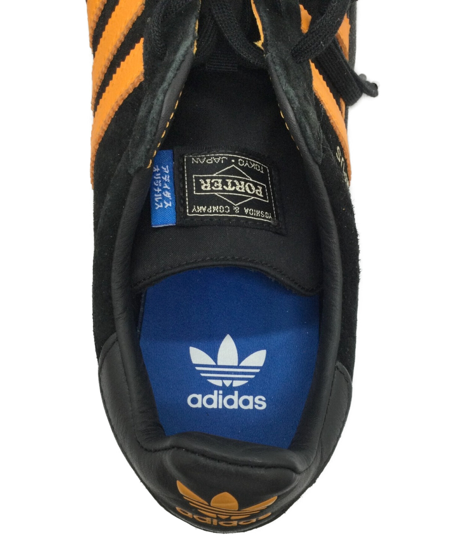 adidas×PORTER (アディダス×ポーター) ローカットスニーカー ブラック×オレンジ  サイズ:US11、UK10.5、FR45.3、cm29、CN280