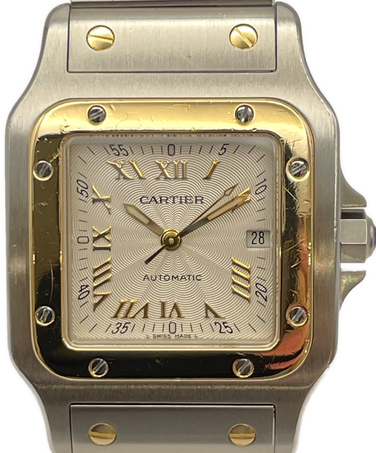 中古・古着通販】Cartier (カルティエ) サントスガルベLM シルバー文字盤 サイズ:LM｜ブランド・古着通販 トレファク公式【TREFAC  FASHION】スマホサイト