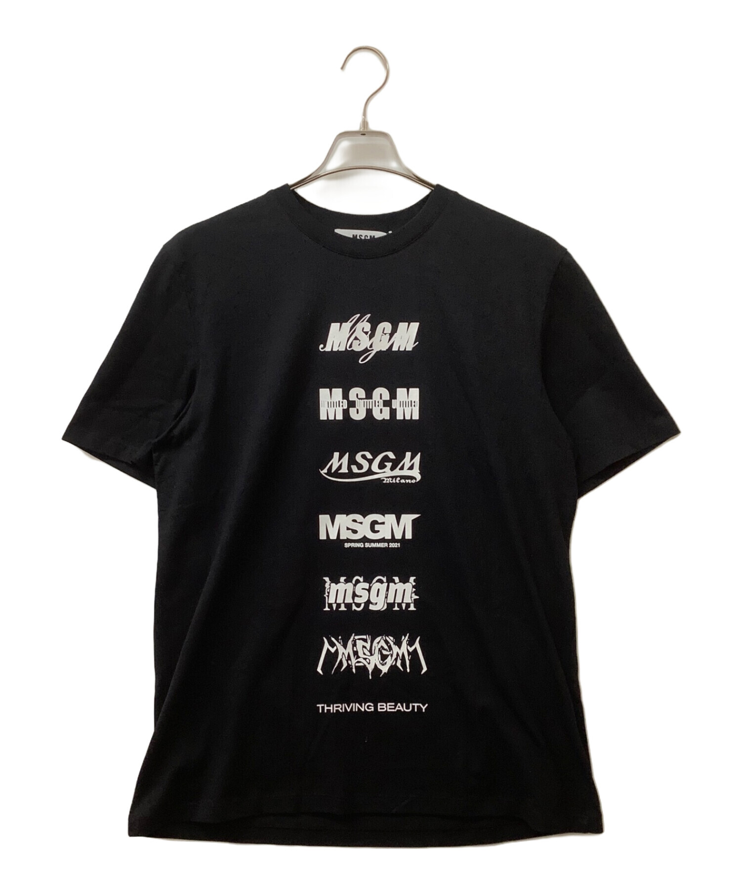 中古・古着通販】MSGM (エムエスジーエム) ロゴプリントTシャツ ブラック サイズ:M｜ブランド・古着通販 トレファク公式【TREFAC  FASHION】スマホサイト