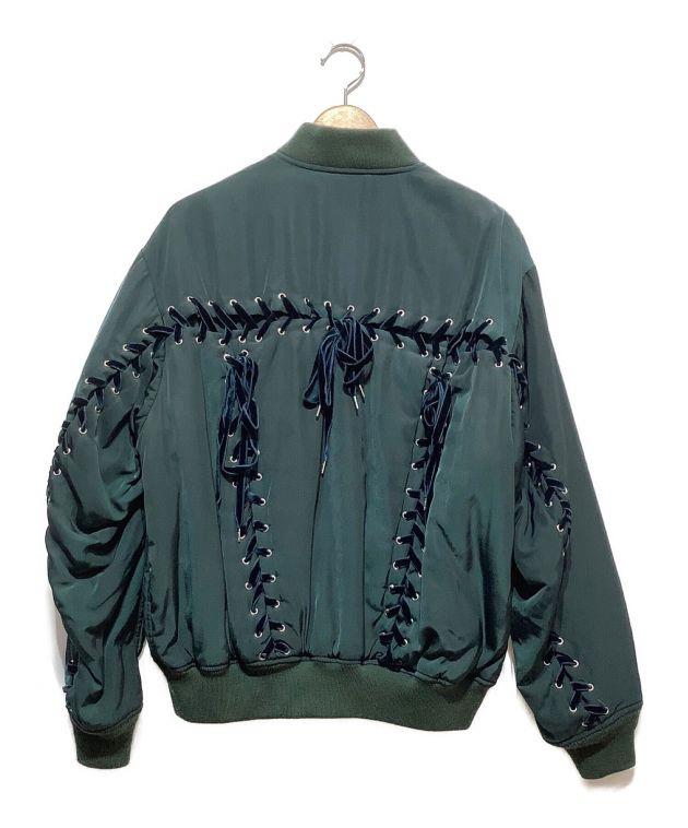 中古・古着通販】G.V.G.V (ジーヴィージーヴィー) LACE UP MA-1 BLOUSON グリーン サイズ:SIZE  40｜ブランド・古着通販 トレファク公式【TREFAC FASHION】スマホサイト