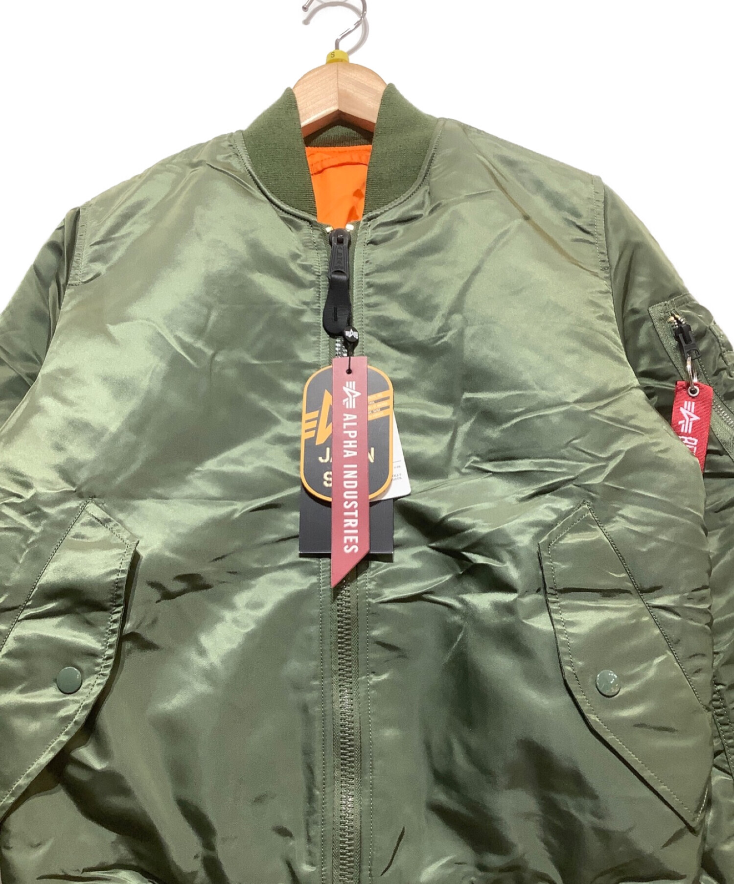 ALPHA INDUSTRIES (アルファインダストリーズ) MA-1ジャケット グリーン サイズ:S