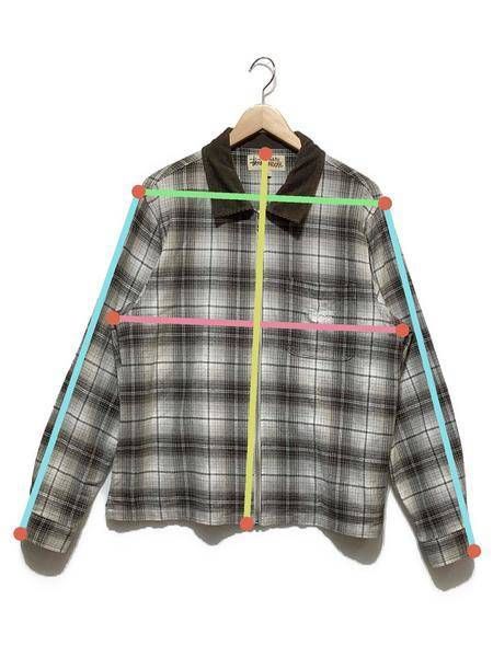 中古・古着通販】stussy (ステューシー) Frank Plaid Zip Ls Shirt