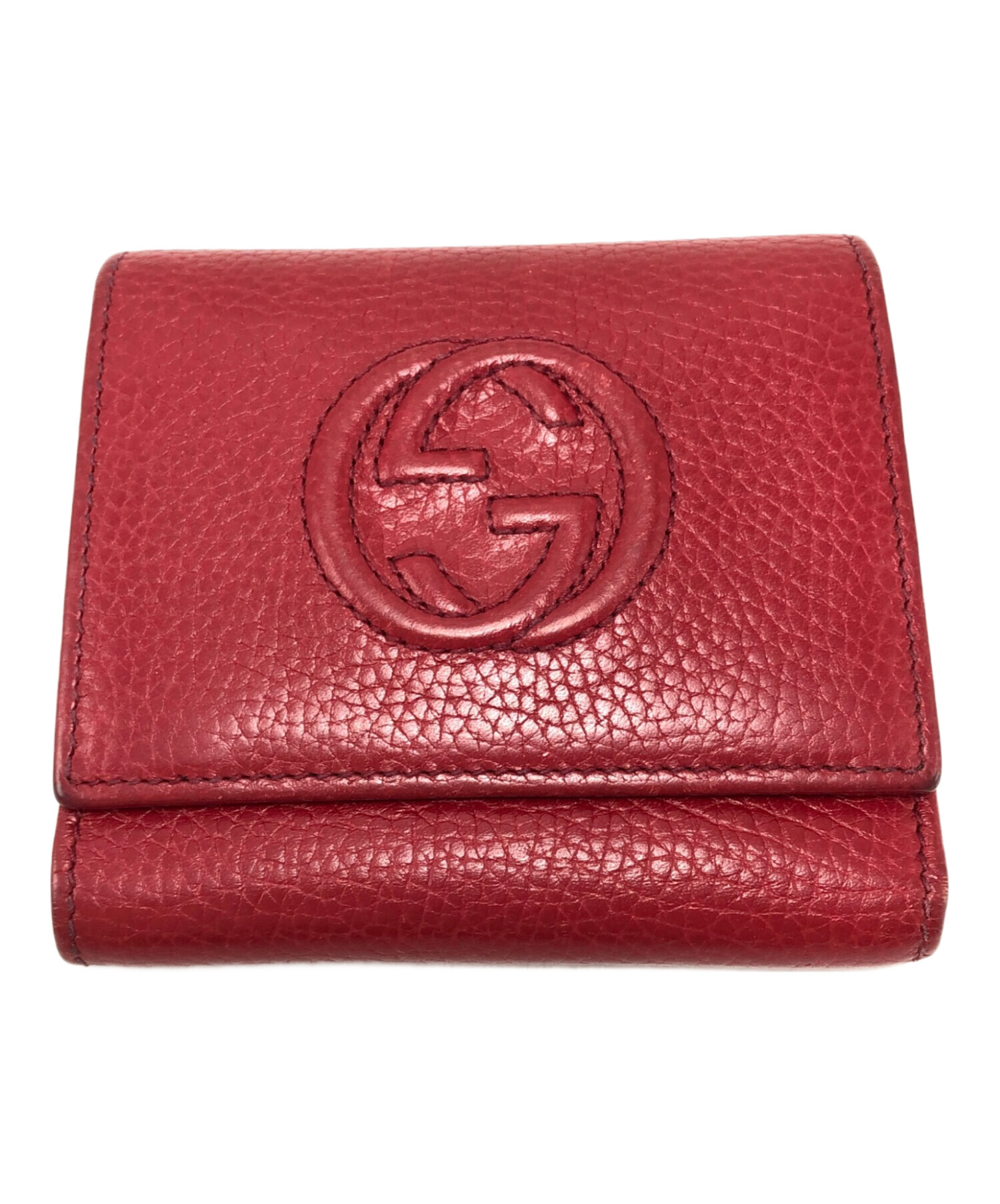 中古・古着通販】GUCCI (グッチ) 3つ折り財布 レッド｜ブランド・古着通販 トレファク公式【TREFAC FASHION】スマホサイト