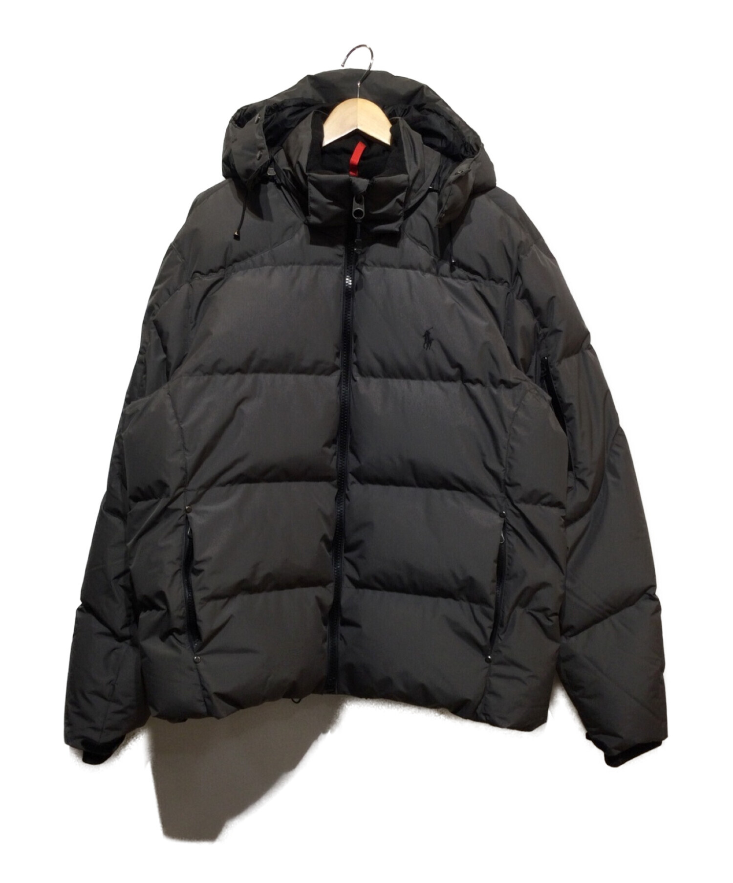 【人気】ポロラルフローレン ダウンジャケット 黒 グレー XLサイズ