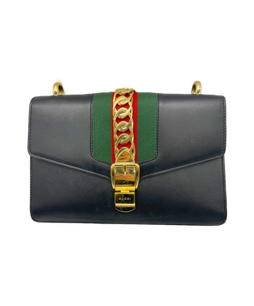 【中古・古着通販】GUCCI (グッチ) ショルダーバッグ ブラック