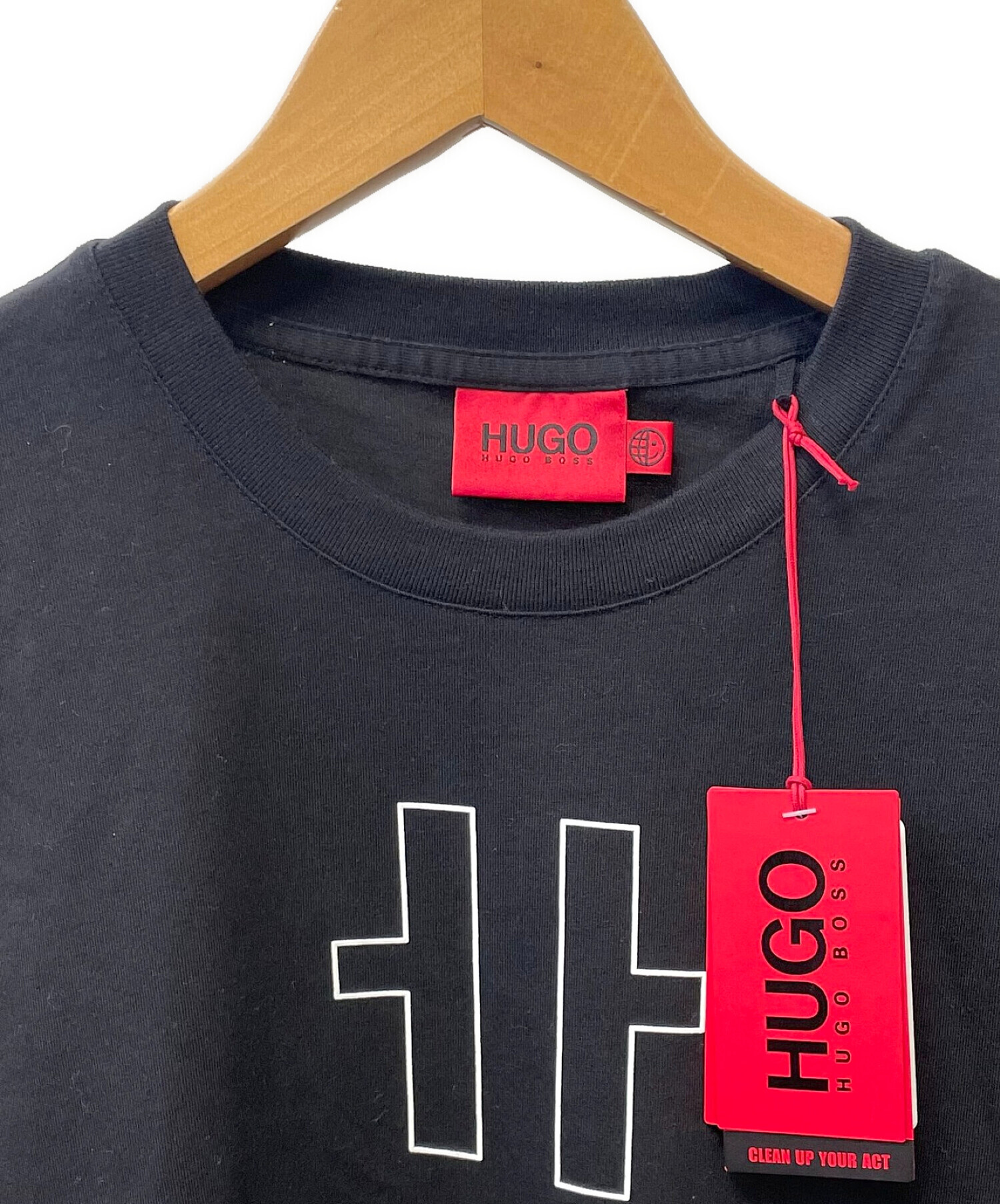 HUGO BOSS (ヒューゴ ボス) プリントTシャツ ブラック サイズ:S 未使用品
