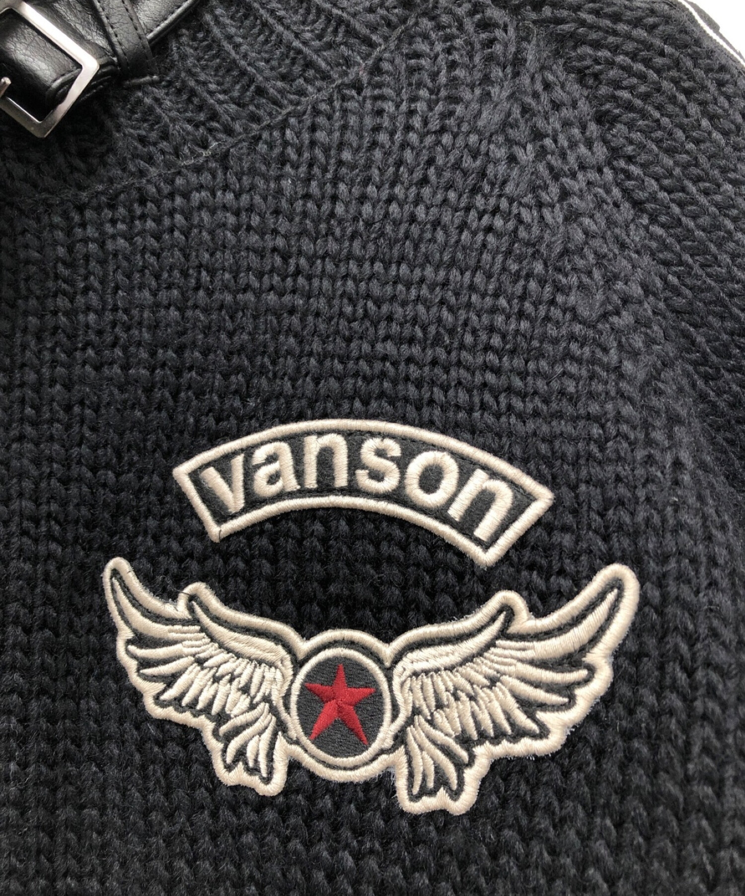 新品未使用品ですVANSON バンソン ニットジャケット(裏ボア) サイズL