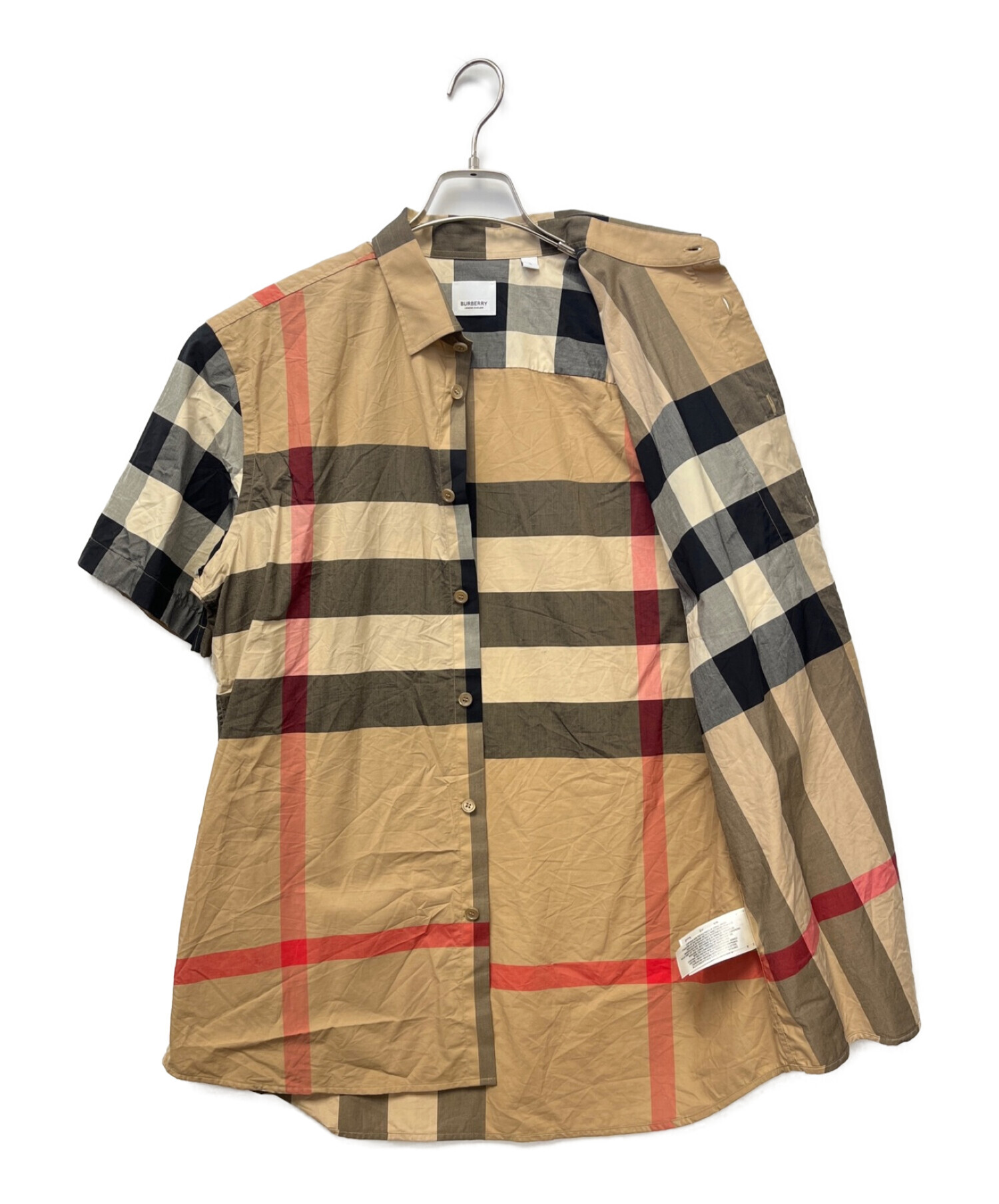 第一ネット 【BURBERRY】半袖チェックシャツ レディース