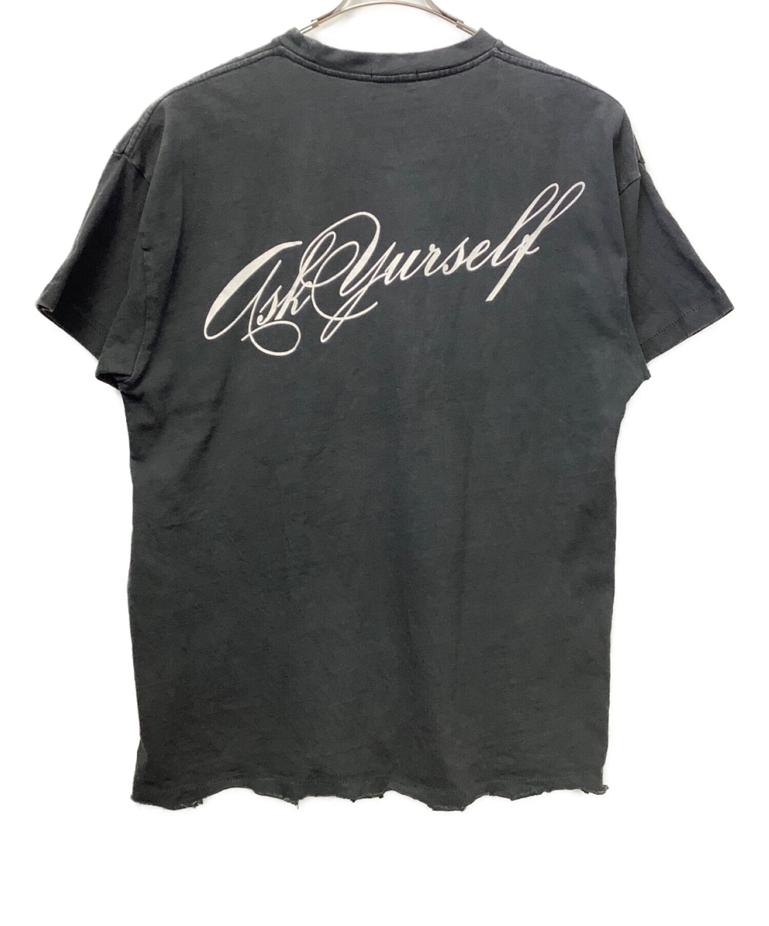 askyurself (アスクユアセルフ) 半袖Tシャツ ブラック サイズ:XL