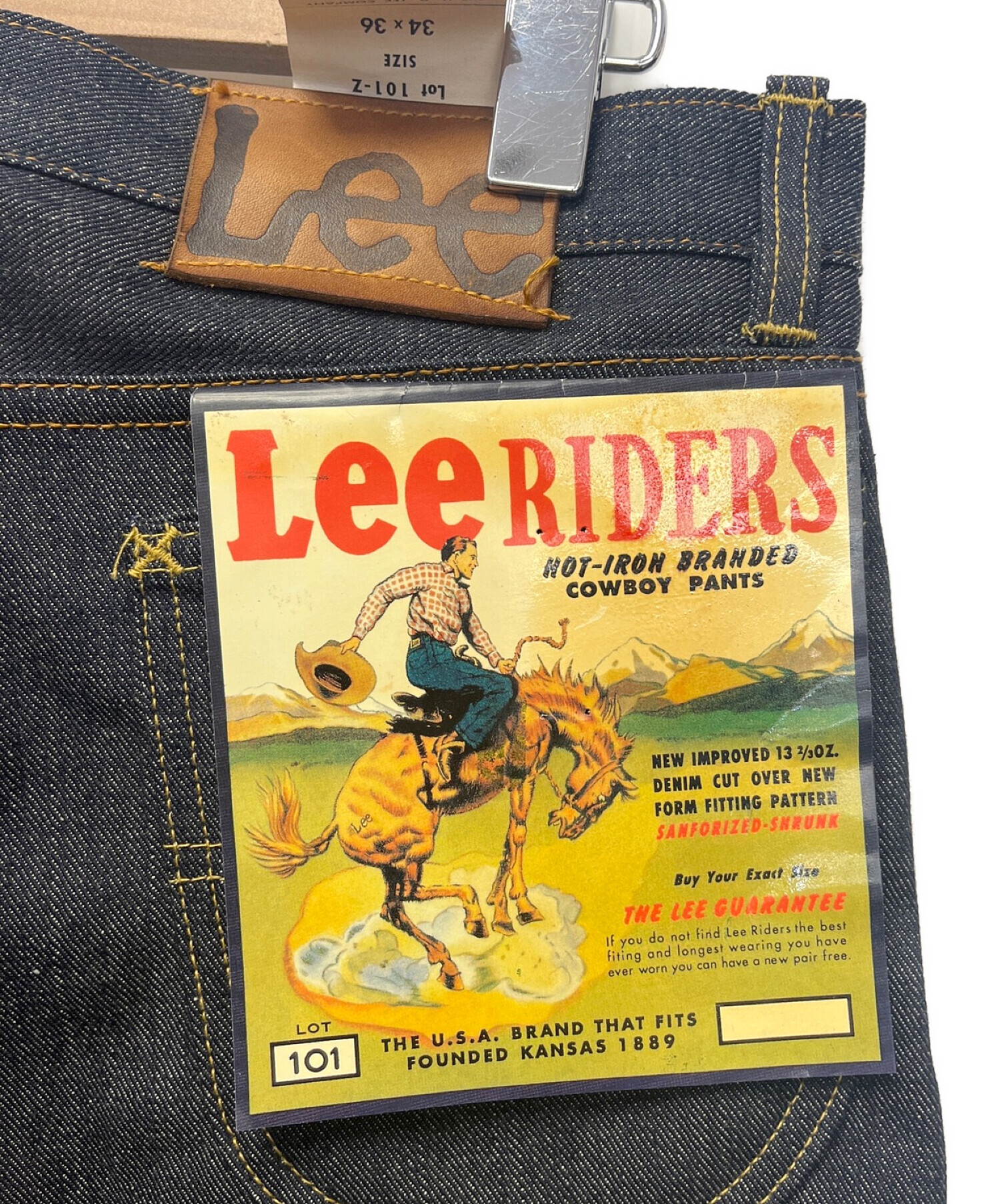 中古・古着通販】LEE (リー) デニムパンツ インディゴ サイズ:34×36 未