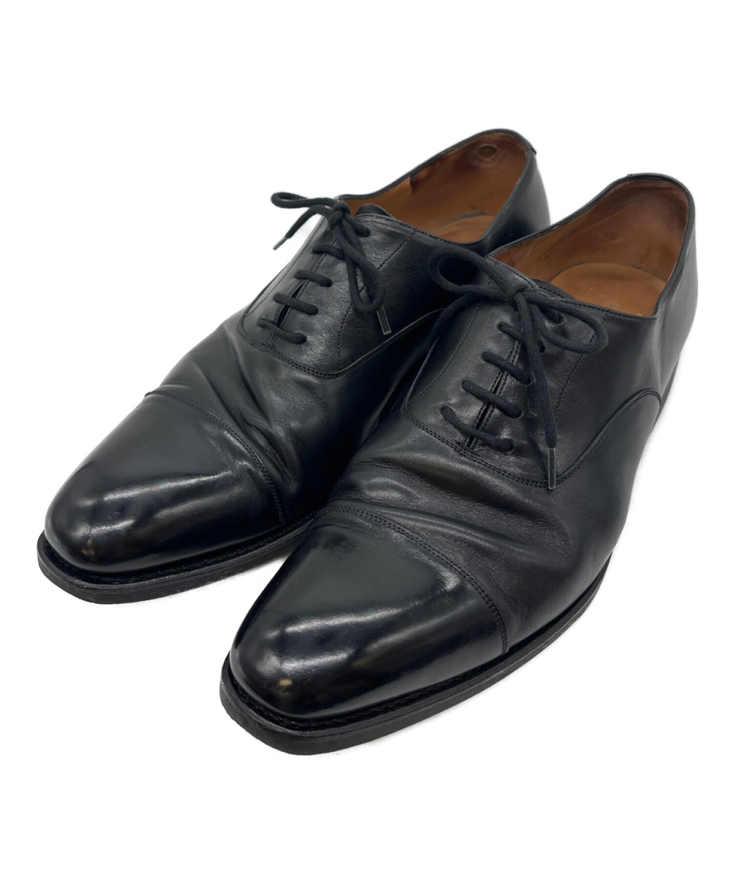 極美品 カルミナ CARMINA レザーシューズ オックスフォードシューズ カーフレザー シューズ 靴 レディース 6(23.5cm相当) ブラック約9cm