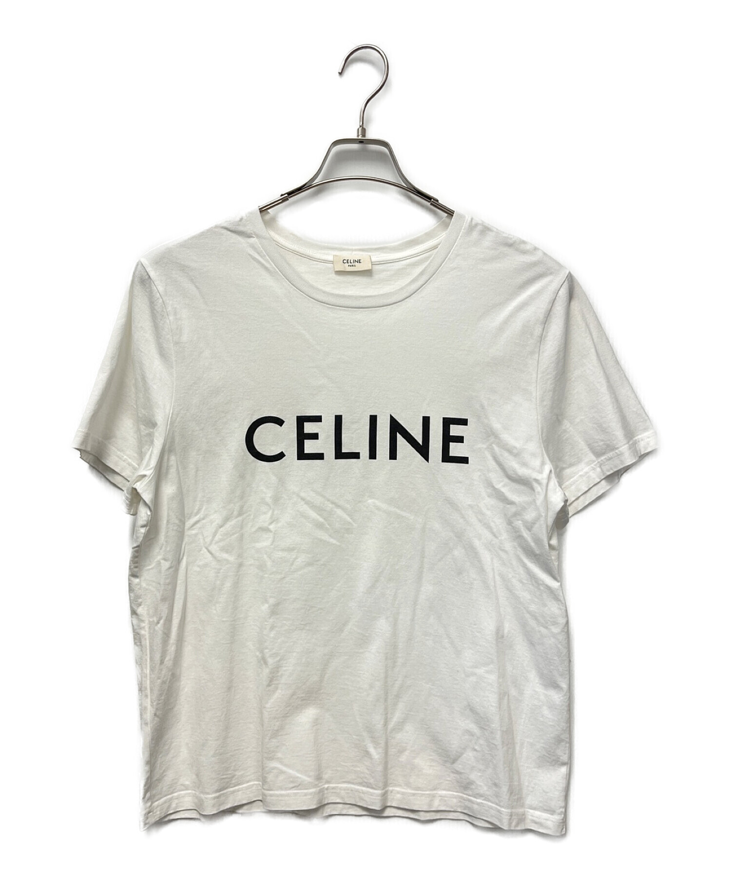 CELINE (セリーヌ) ロゴプリントTシャツ ホワイト サイズ:XXL