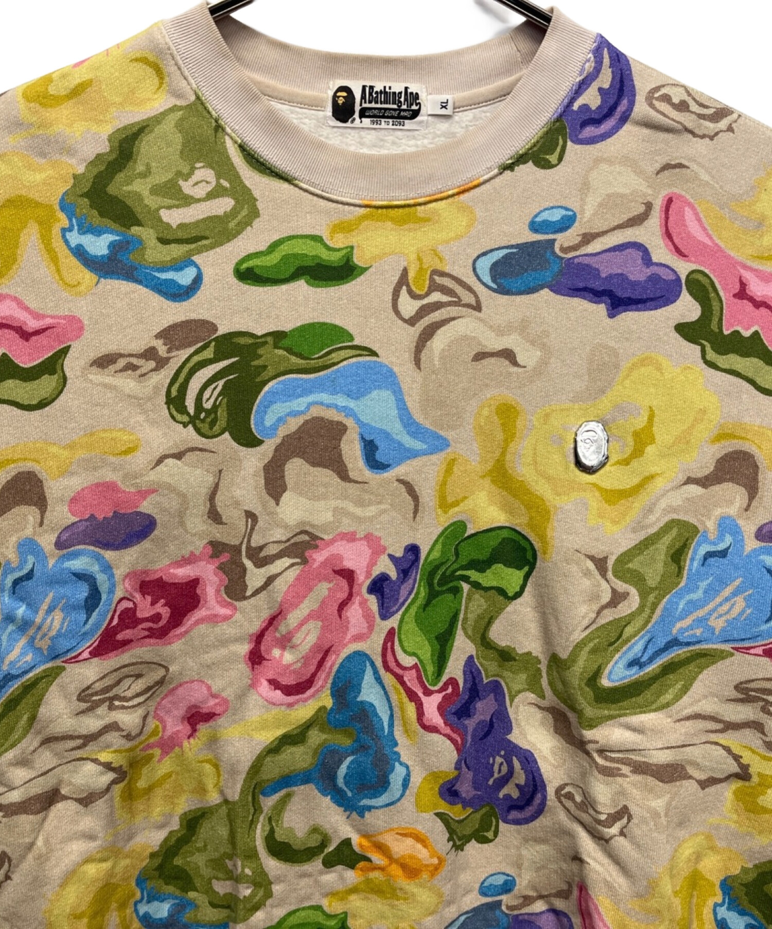 A BATHING APE (アベイシングエイプ) クルーネックスウェット ベージュ サイズ:XL