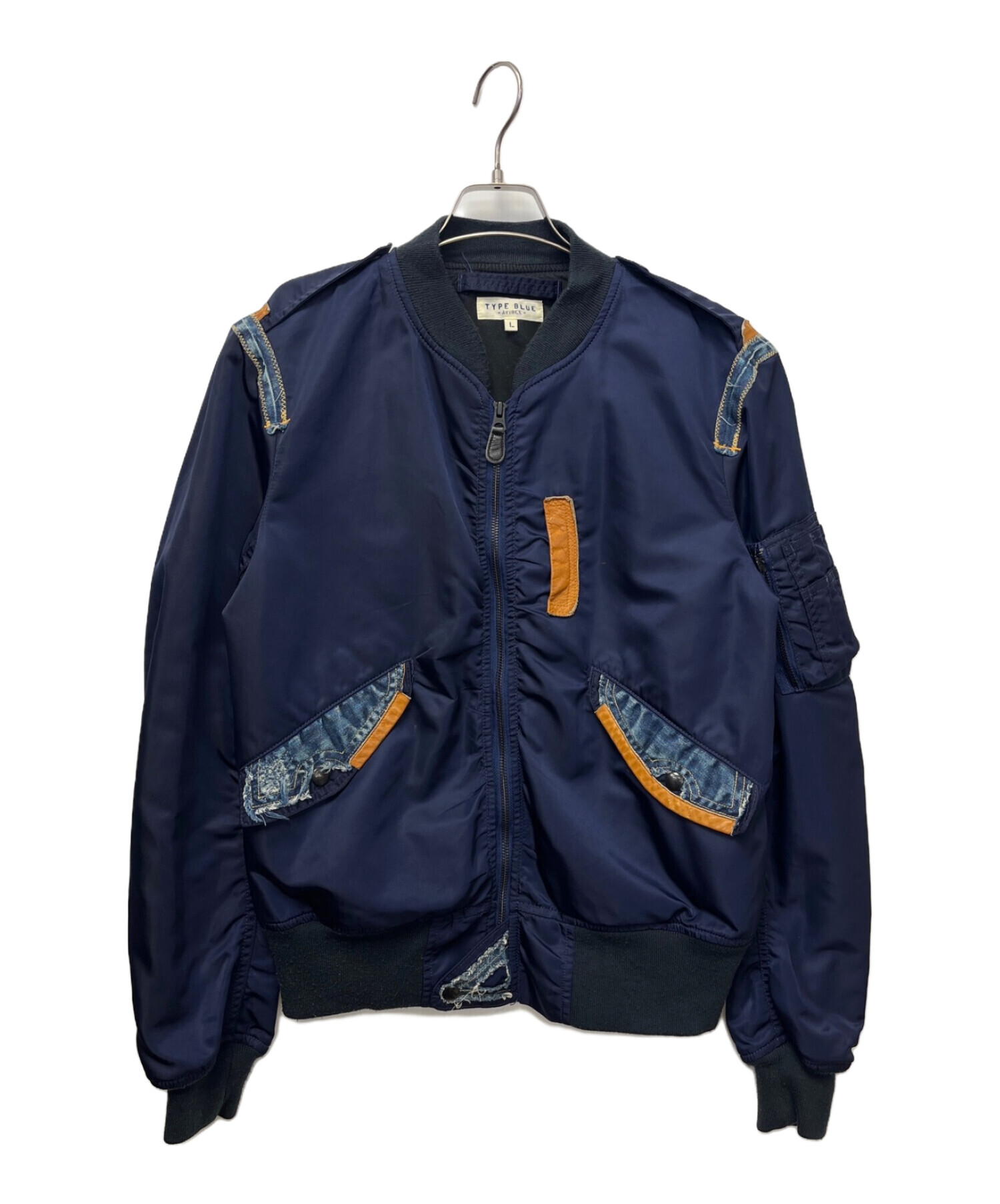 AVIREX (アヴィレックス) TYPE BLUE FLIGHT JACKET L-2 ネイビー サイズ:L