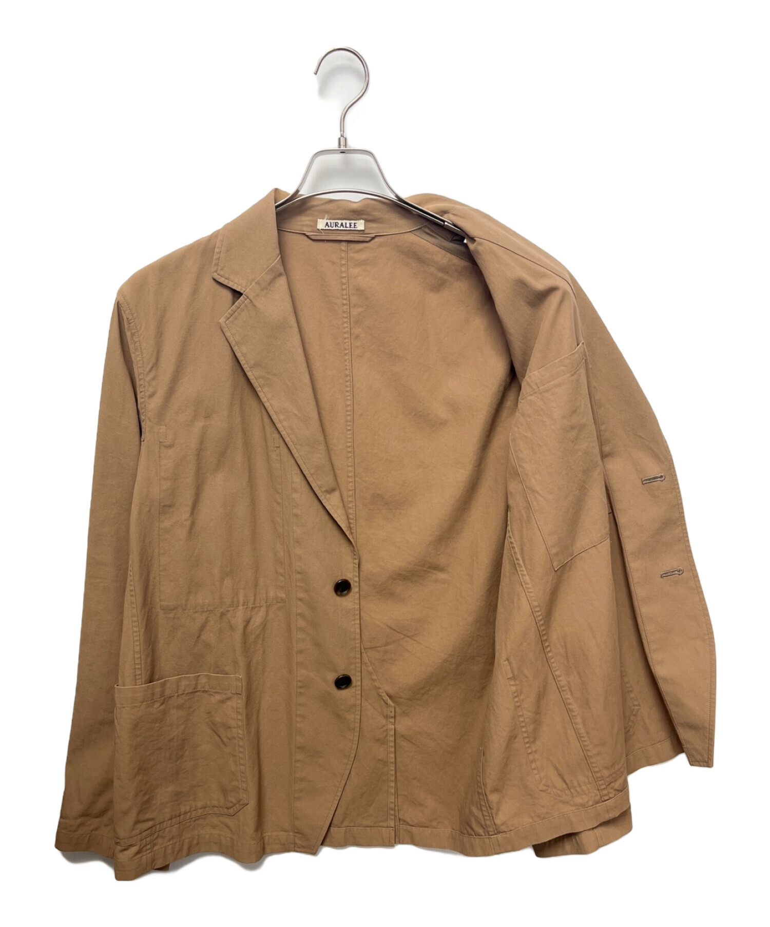 中古・古着通販】AURALEE (オーラリー) FINX HARD TWIST GABARDINE JACKET ブラウン  サイズ:3｜ブランド・古着通販 トレファク公式【TREFAC FASHION】スマホサイト