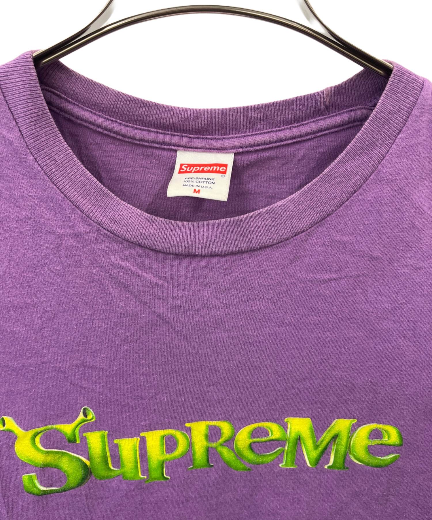 Supreme (シュプリーム) プリントTシャツ パープル サイズ:M