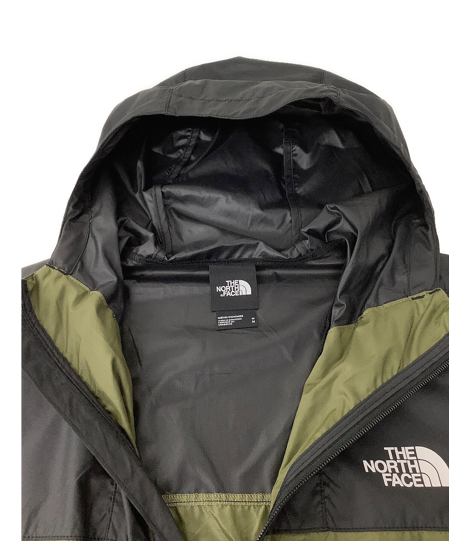 THE NORTH FACE (ザ ノース フェイス) サイクロンフーディ ブラック×グリーン サイズ:M