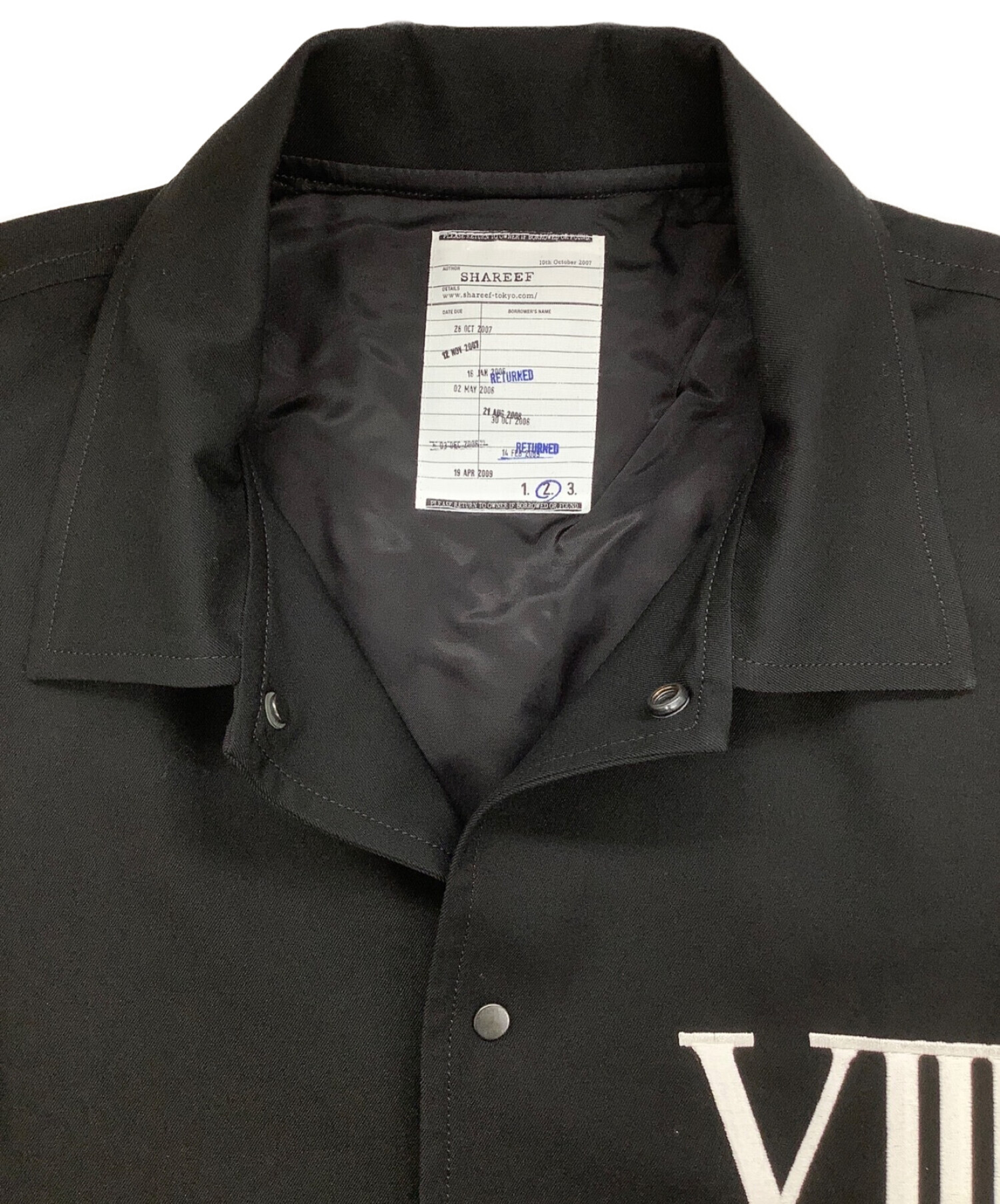 SHAREEF (シャリーフ) ドロップショルダーシャツジャケット ブラック サイズ:M
