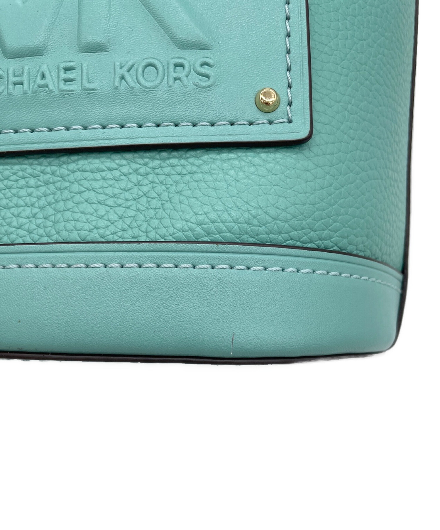 MICHAEL KORS (マイケルコース) バケツ型ショルダーバッグ エメラルドグリーン