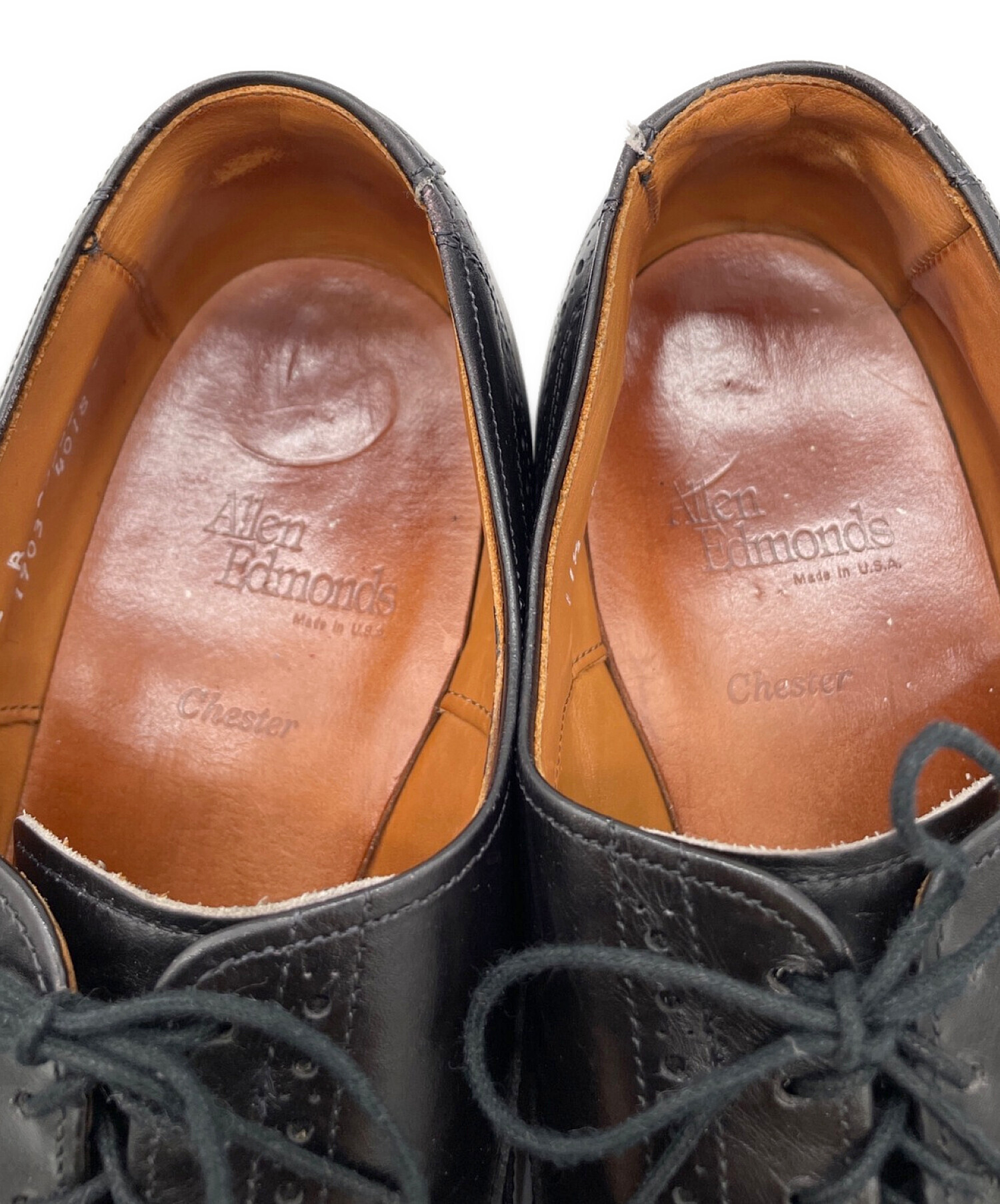 印象のデザイン Allen Edmonds ウィングチップ かかと純正新品に交換