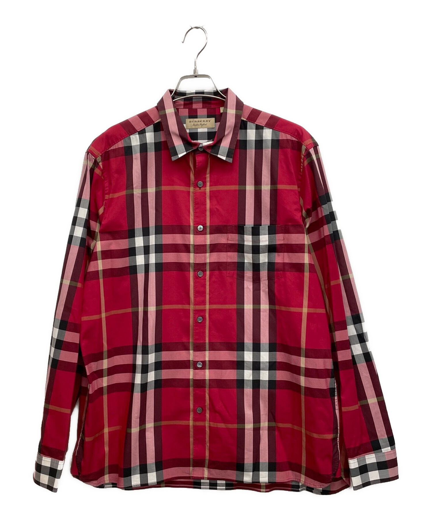 中古・古着通販】BURBERRY LONDON ENGLAND (バーバリー ロンドン イングランド) チェックシャツ レッド  サイズ:XXL｜ブランド・古着通販 トレファク公式【TREFAC FASHION】スマホサイト