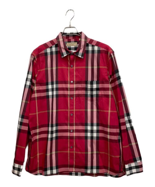 【中古・古着通販】BURBERRY LONDON ENGLAND (バーバリー ロンドン イングランド) チェックシャツ レッド  サイズ:XXL｜ブランド・古着通販 トレファク公式【TREFAC FASHION】スマホサイト