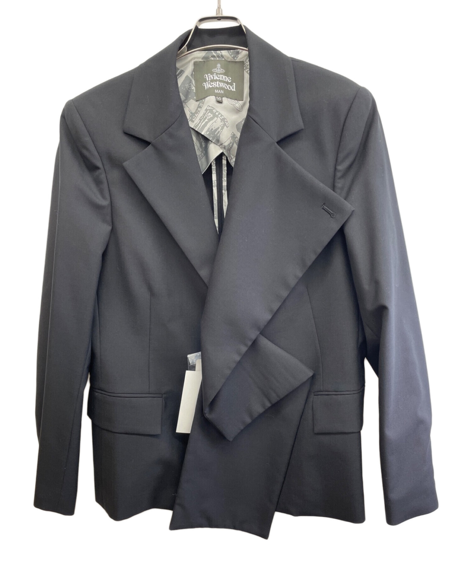 Vivienne Westwood man (ヴィヴィアン ウェストウッド マン) テーラードジャケット ブラック サイズ:50 未使用品