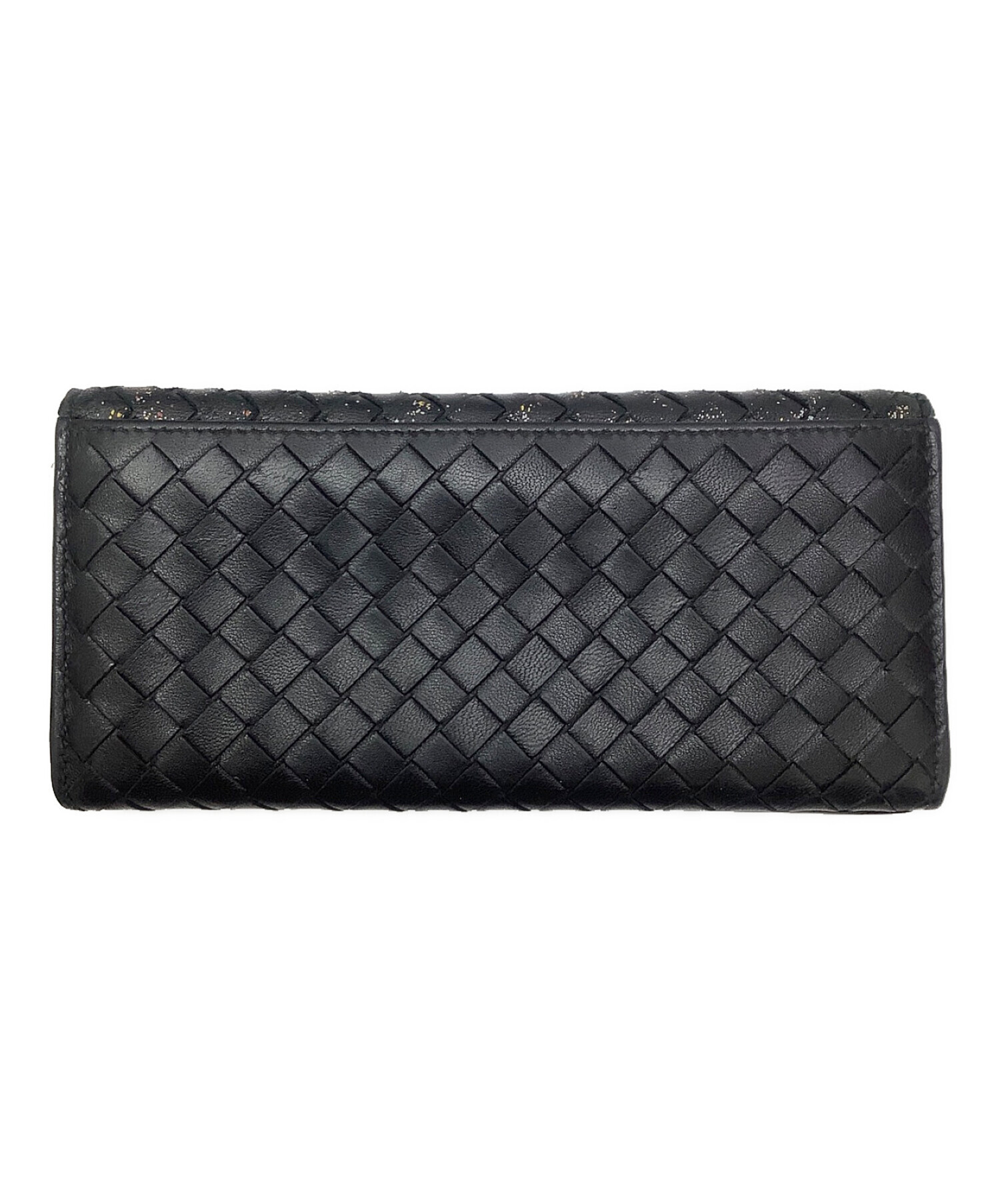 中古・古着通販】BOTTEGA VENETA (ボッテガベネタ) 長財布 ブラック