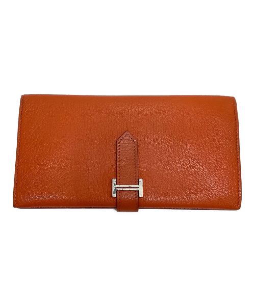 中古・古着通販】HERMES (エルメス) 長財布 オレンジ｜ブランド・古着