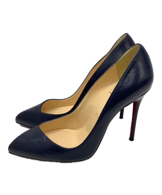 中古・古着通販】Christian Louboutin (クリスチャン・ルブタン) ヒールパンプス ネイビー サイズ:37｜ブランド・古着通販  トレファク公式【TREFAC FASHION】スマホサイト