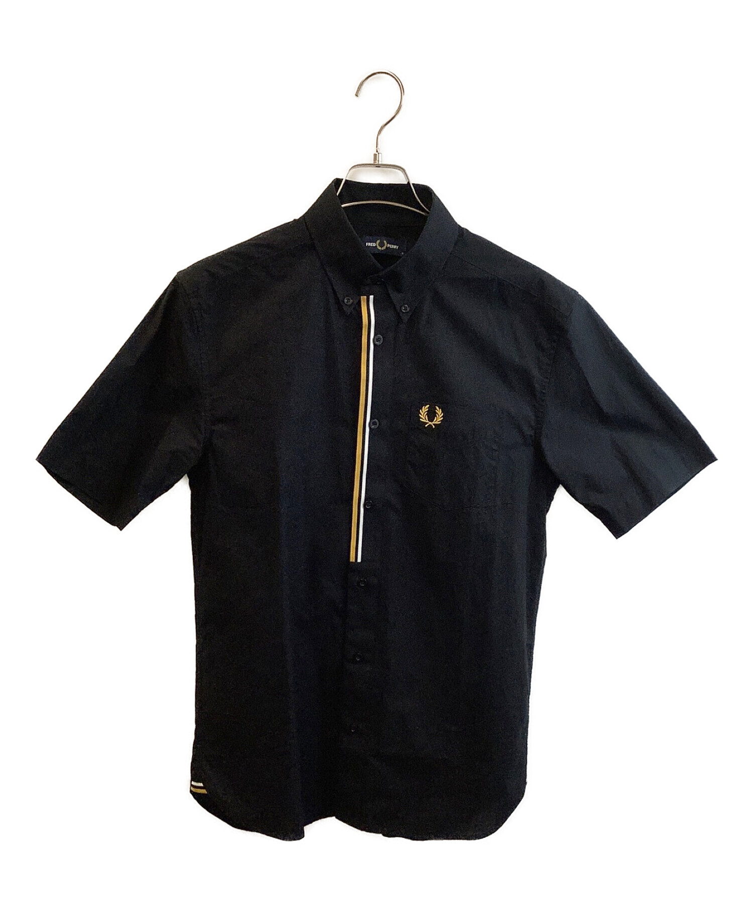 FRED PERRY (フレッドペリー) 半袖シャツ ブラック サイズ:S