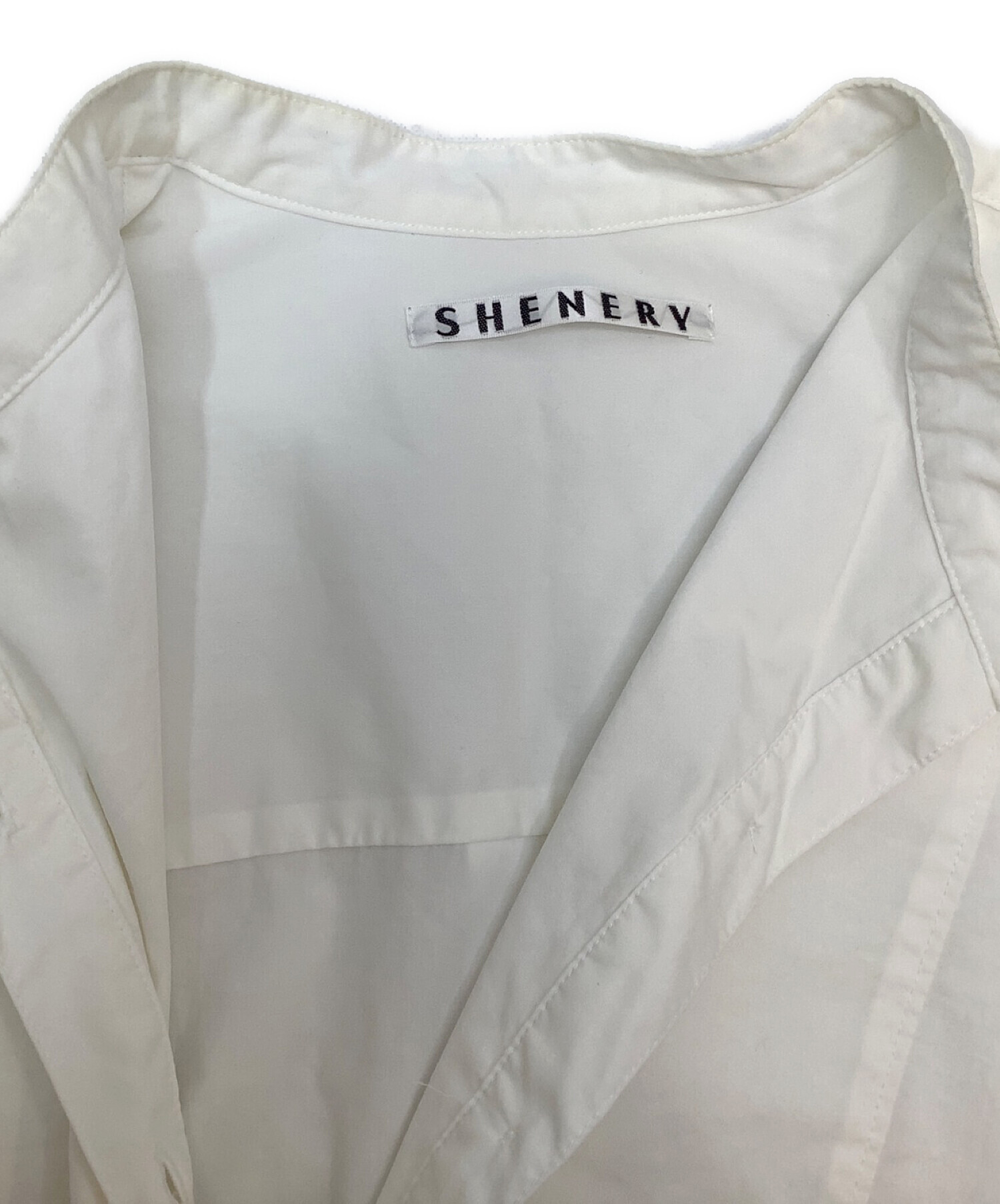 中古・古着通販】SHENERY (シーナリー) バンドカラーボザムシャツ