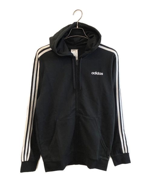 中古・古着通販】adidas (アディダス) ジップパーカー ブラック サイズ