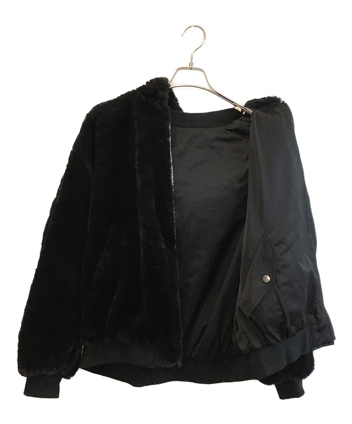 ZARA (ザラ) リバーシブルジャケット ブラック サイズ:S