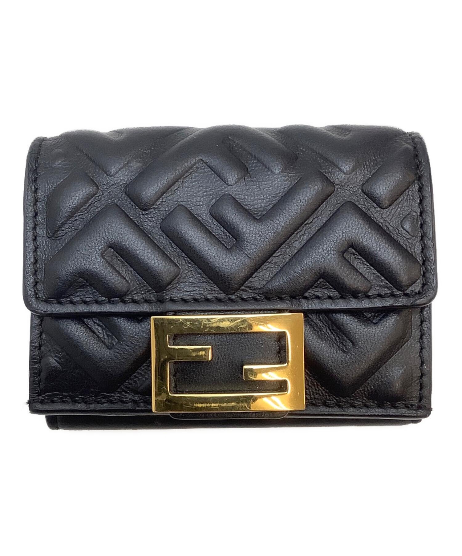 中古・古着通販】FENDI (フェンディ) 3つ折り財布 ブラック｜ブランド