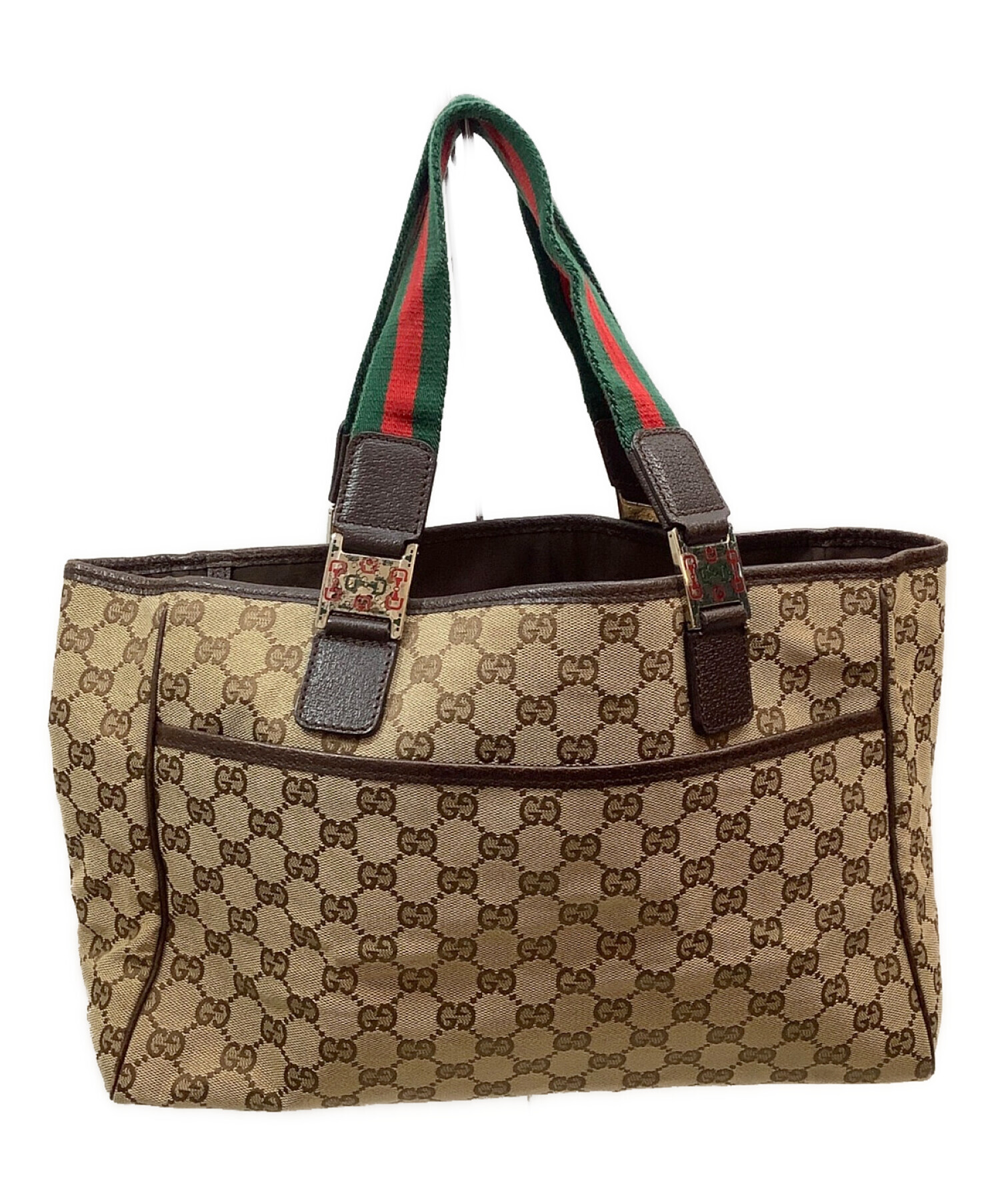 中古・古着通販】GUCCI (グッチ) トートバッグ ベージュ×ブラウン