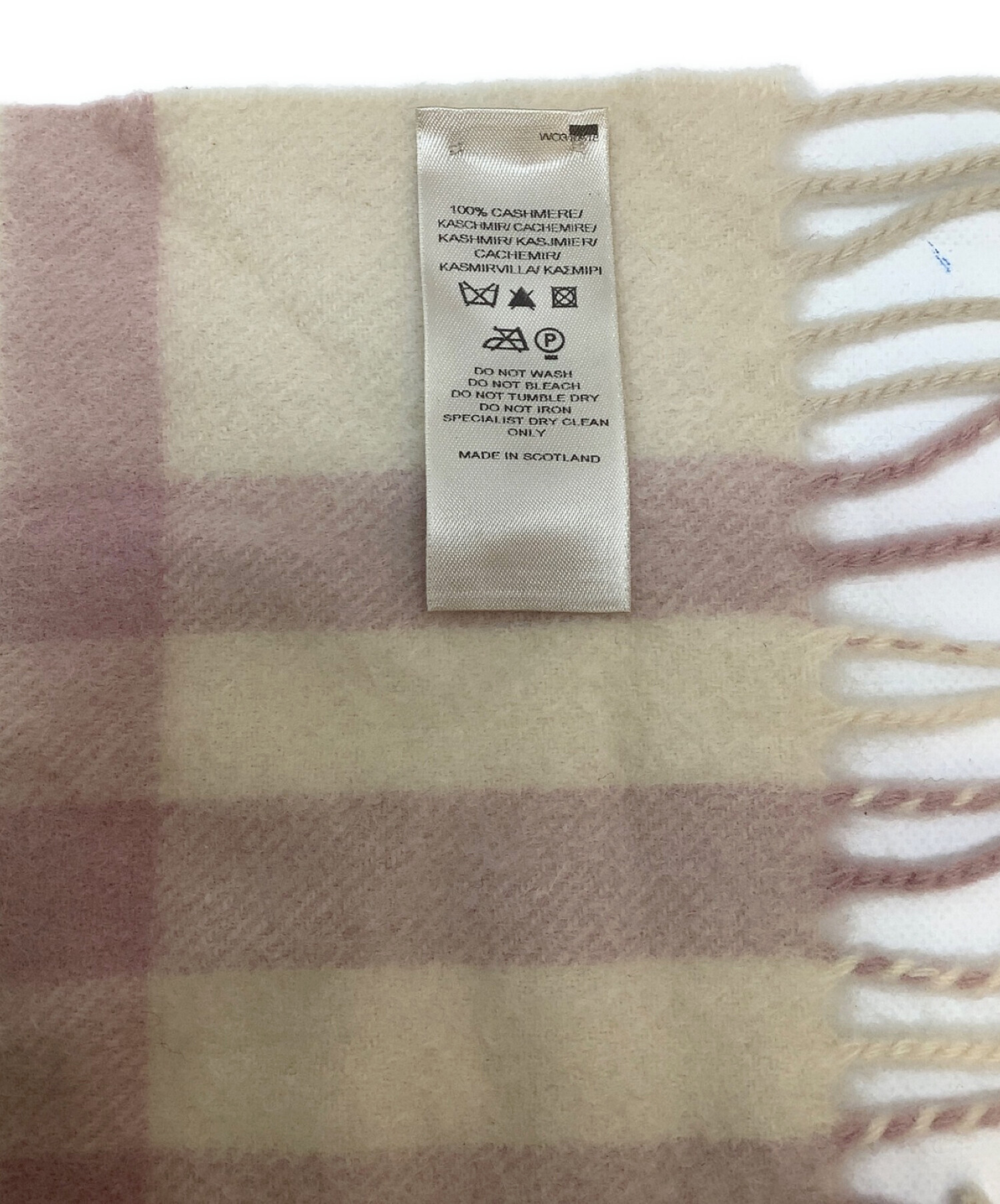 中古・古着通販】BURBERRY (バーバリー) マフラー ピンク｜ブランド