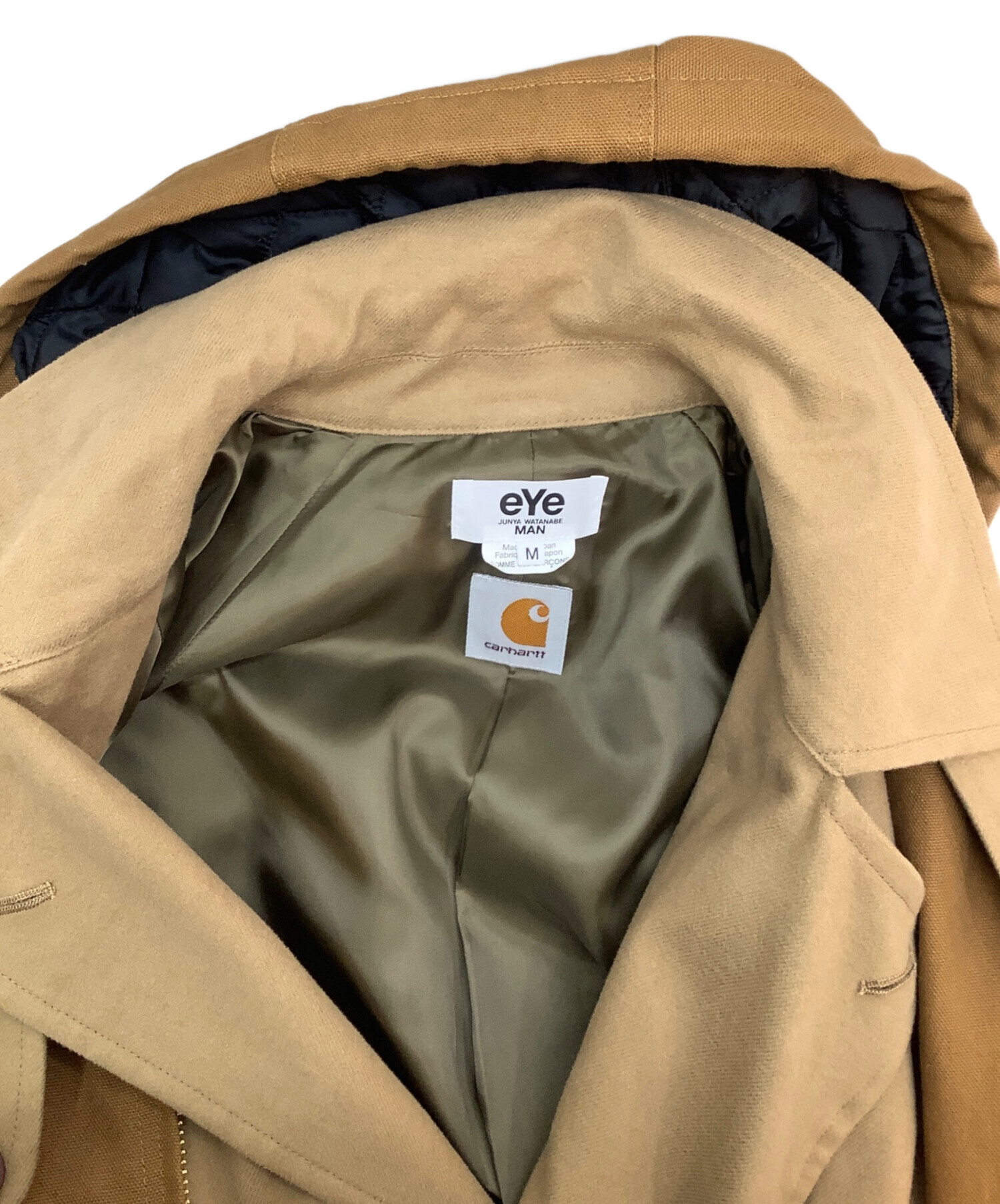 eYe COMME des GARCONS JUNYAWATANABE MAN (アイ コム デ ギャルソン ジュンヤ ワタナベ マン)  CarHartt (カーハート) ドッキングコート ベージュ×キャメル サイズ:M