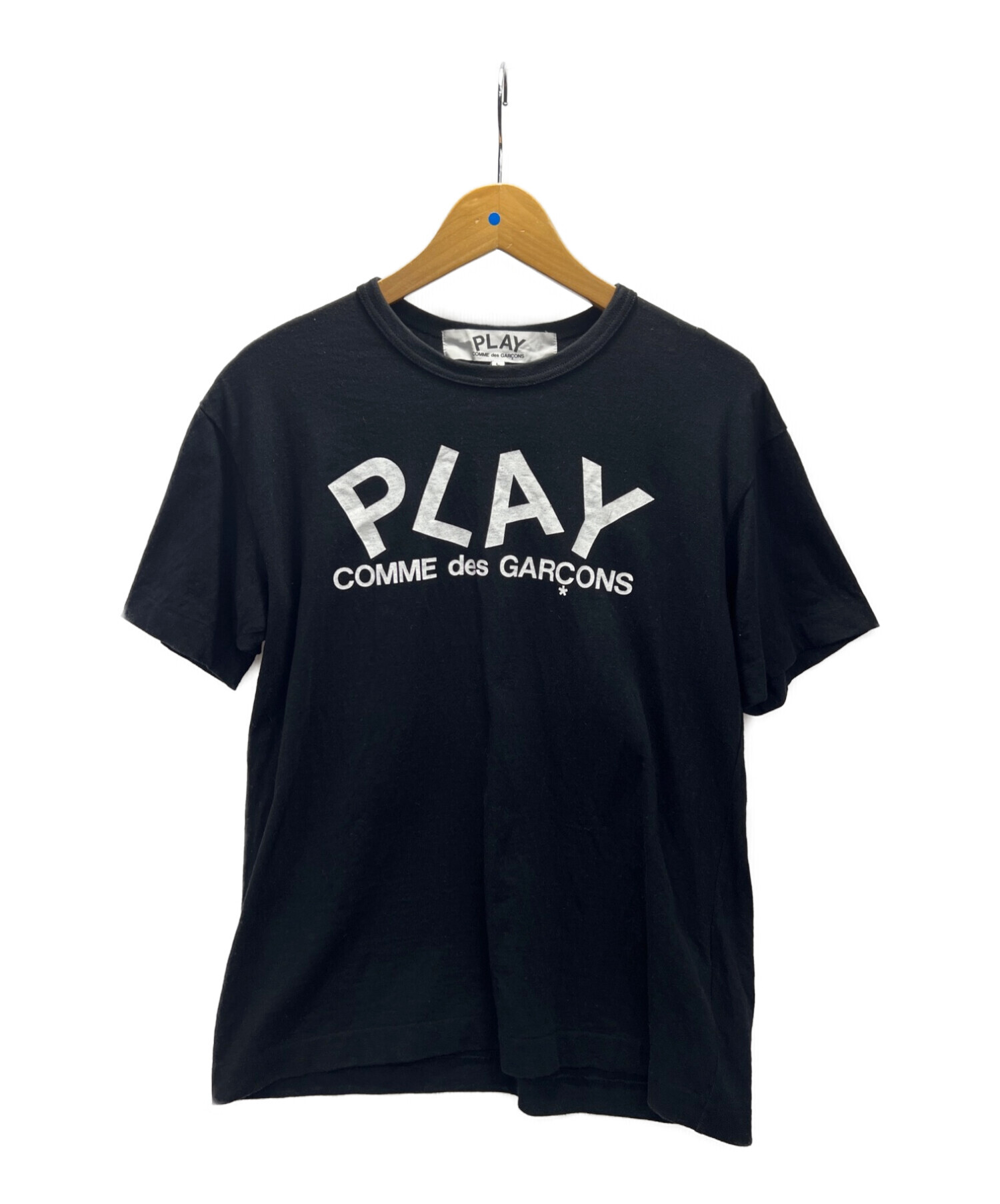 PLAY COMME des GARCONS (プレイ コムデギャルソン) プリントTシャツ ブラック サイズ:L