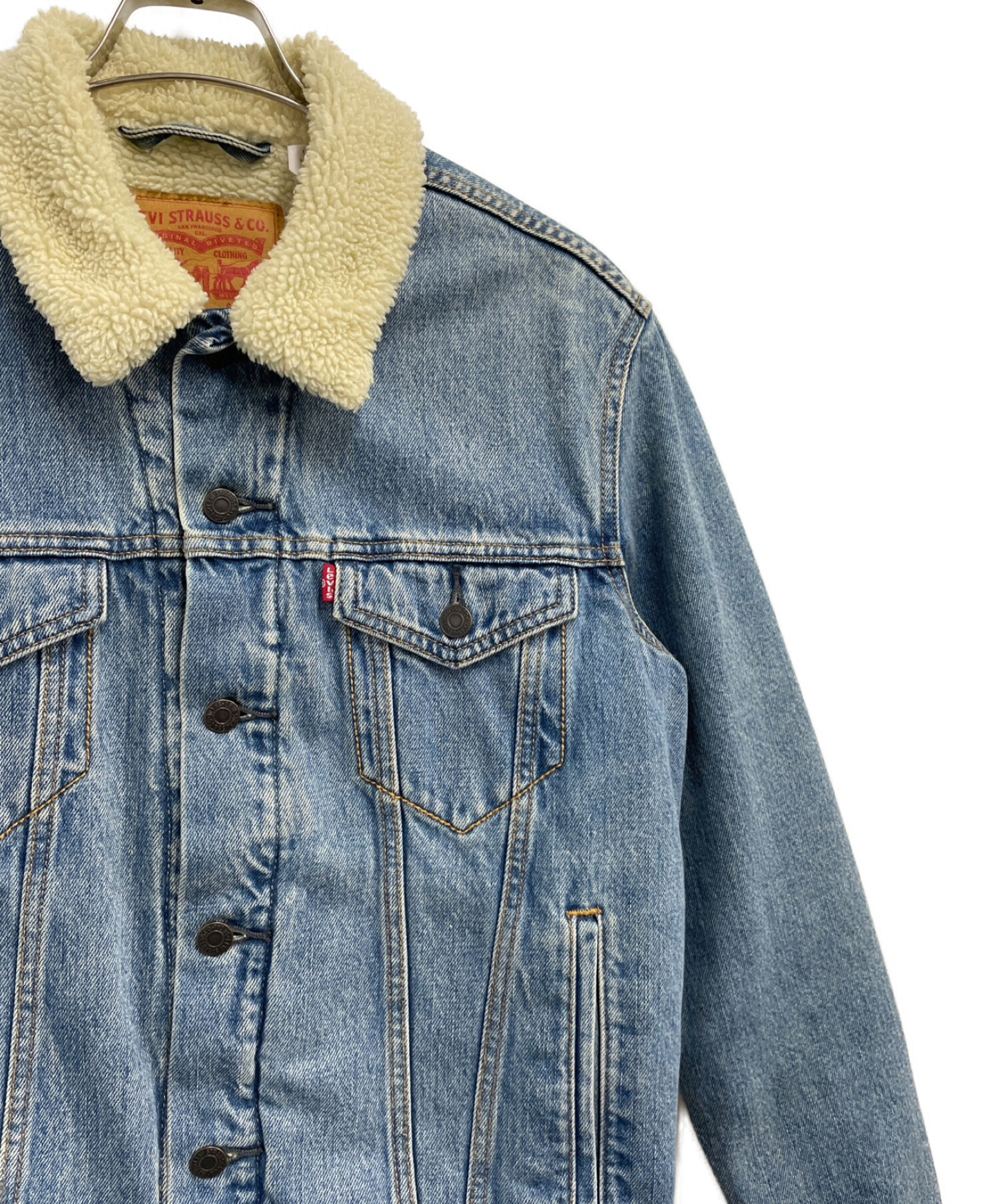 LEVI'S (リーバイス) 襟ボアデニムジャケット サイズ:SIZE S