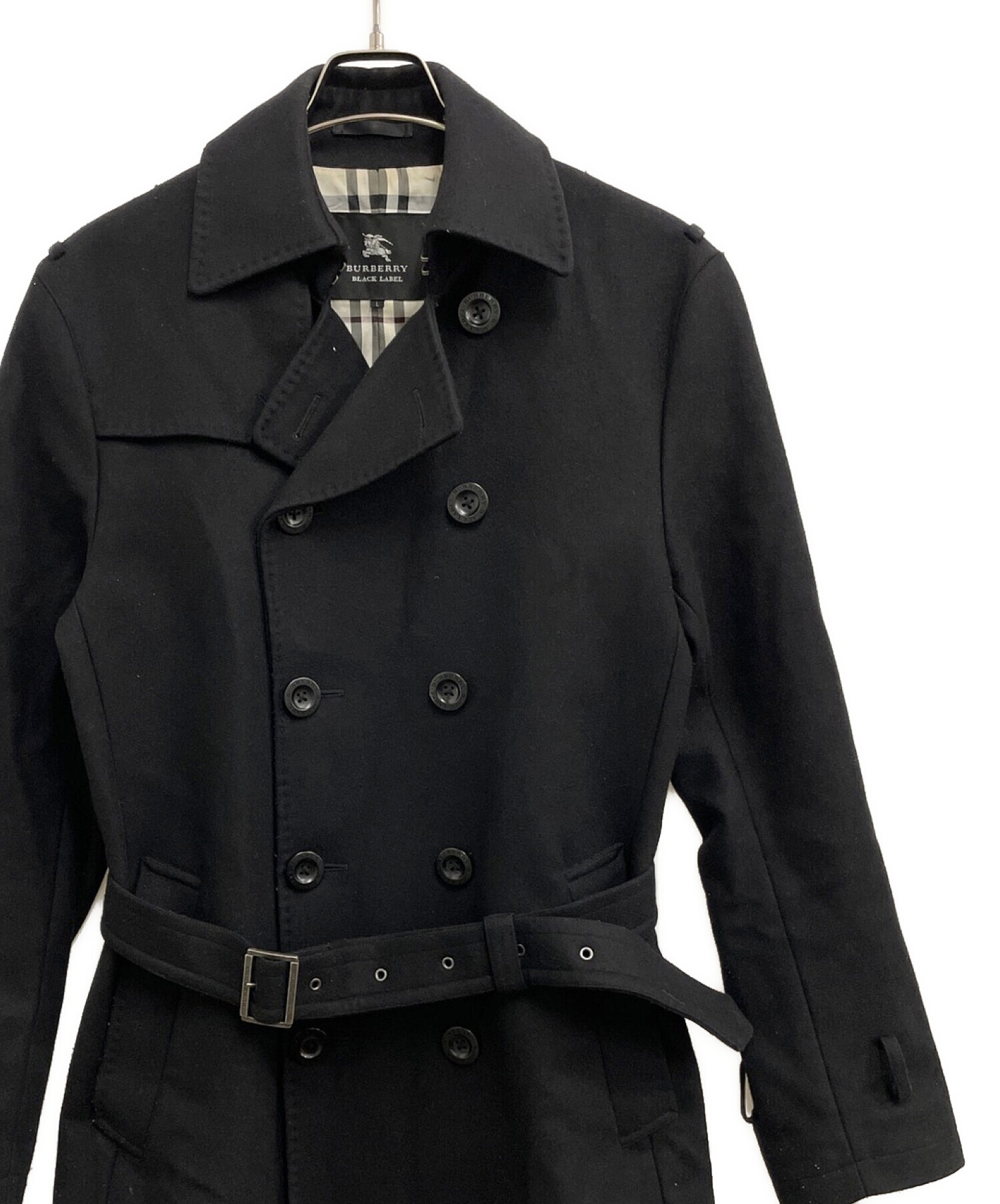 BURBERRY BLACK LABEL (バーバリーブラックレーベル) トレンチコート ブラック サイズ:SIZE L