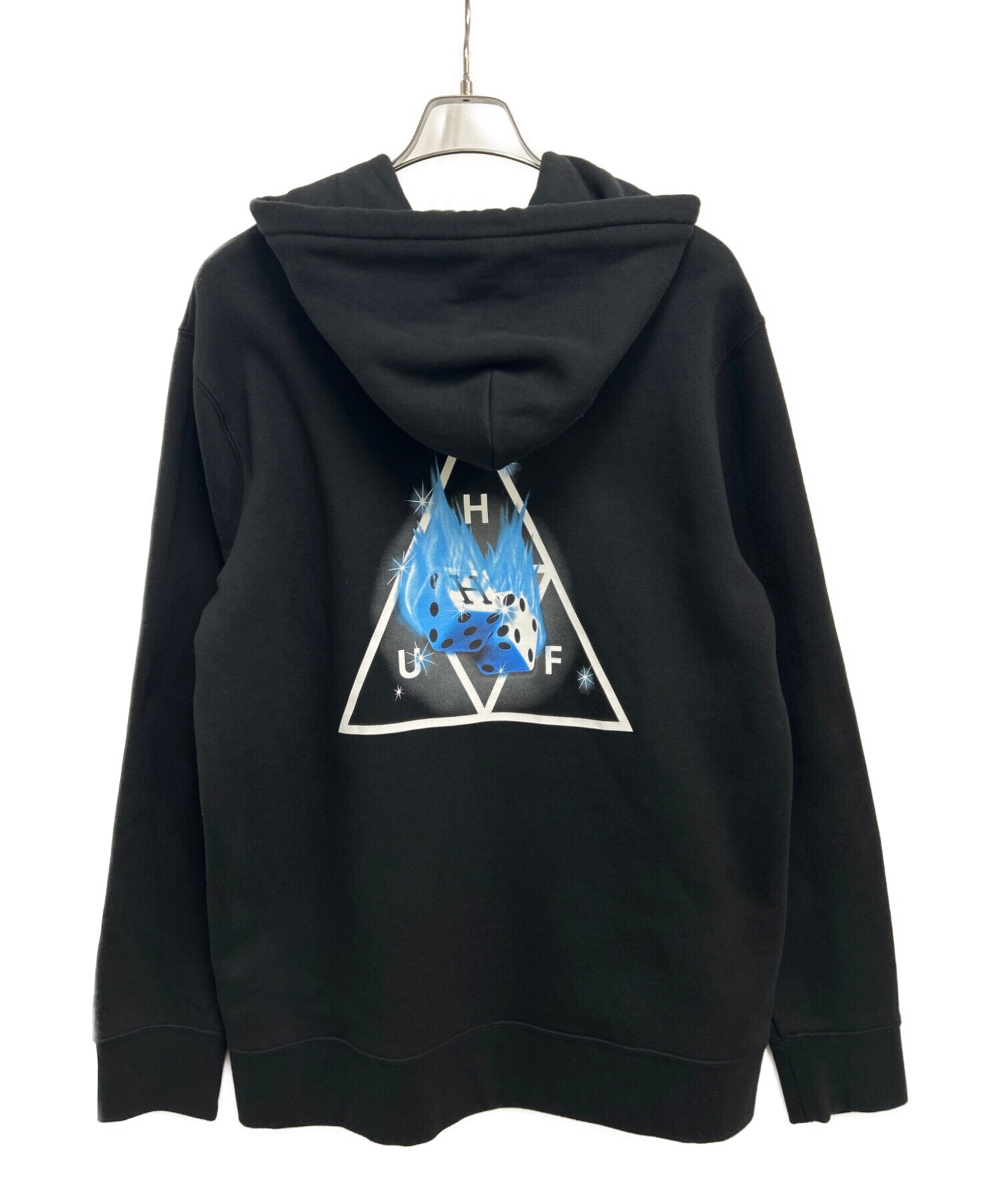 中古・古着通販】HUF (ハフ) パーカー ブラック サイズ:XL｜ブランド