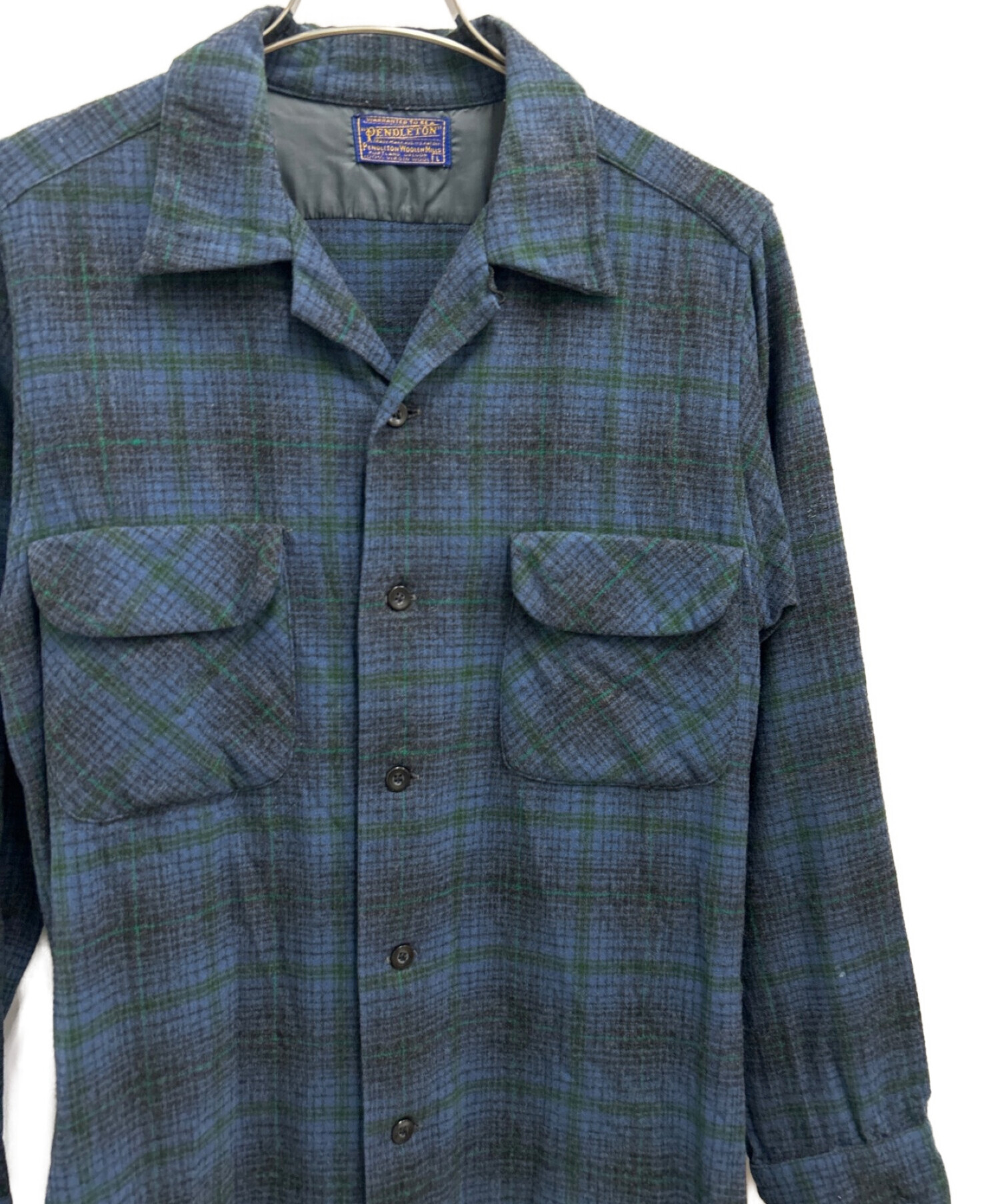 PENDLETON (ペンドルトン) ウールシャツ ブルー×グリーン サイズ:L