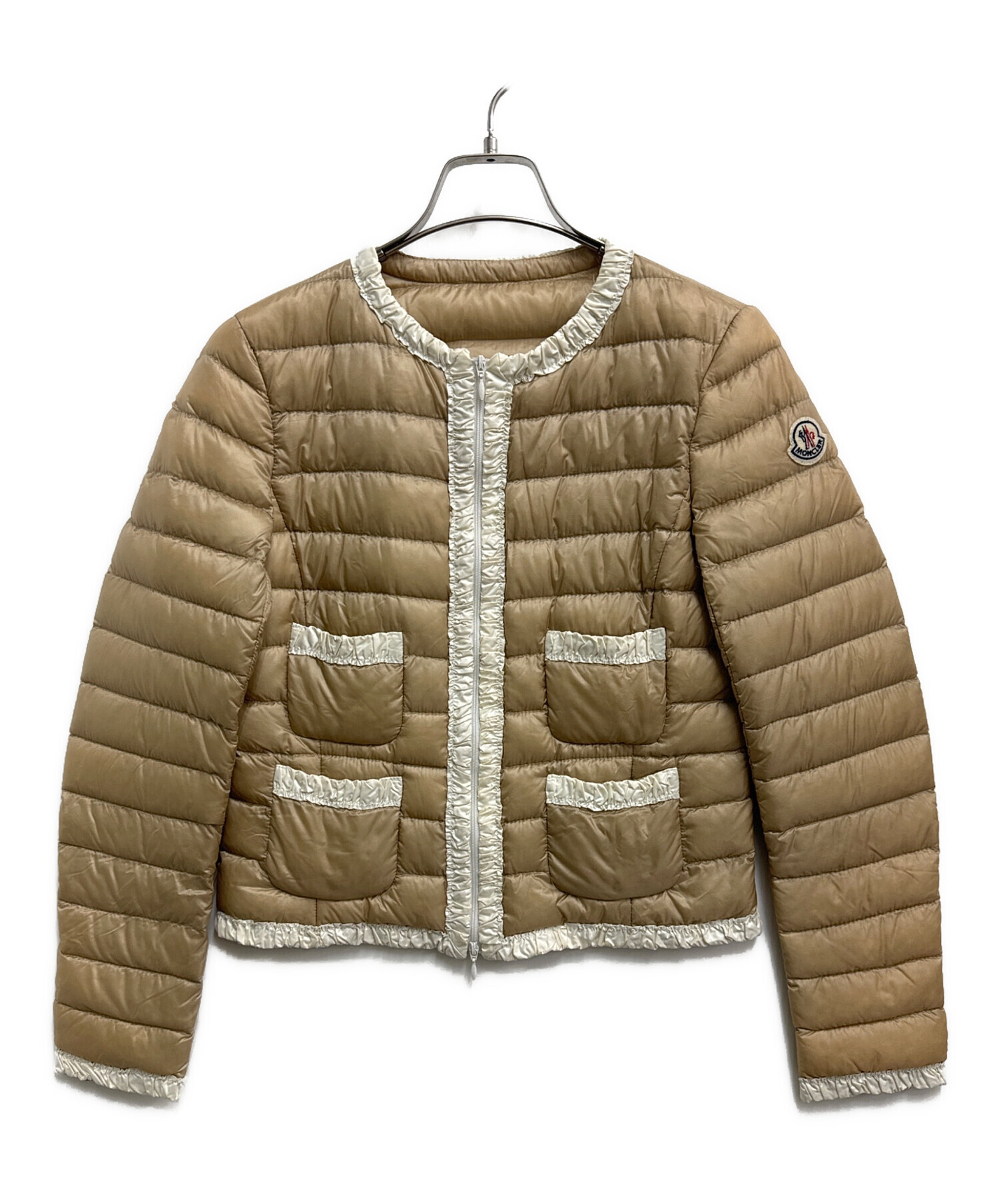 中古・古着通販】MONCLER (モンクレール) ライトダウンジャケット ベージュ｜ブランド・古着通販 トレファク公式【TREFAC  FASHION】スマホサイト