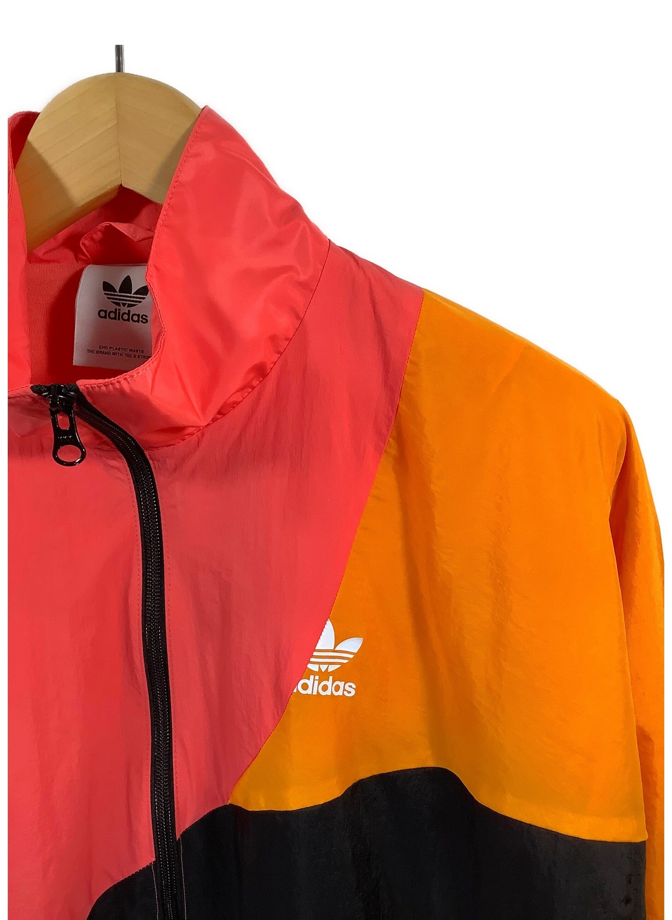 adidas (アディダス) トラックジャケット ピンク×オレンジ サイズ:M