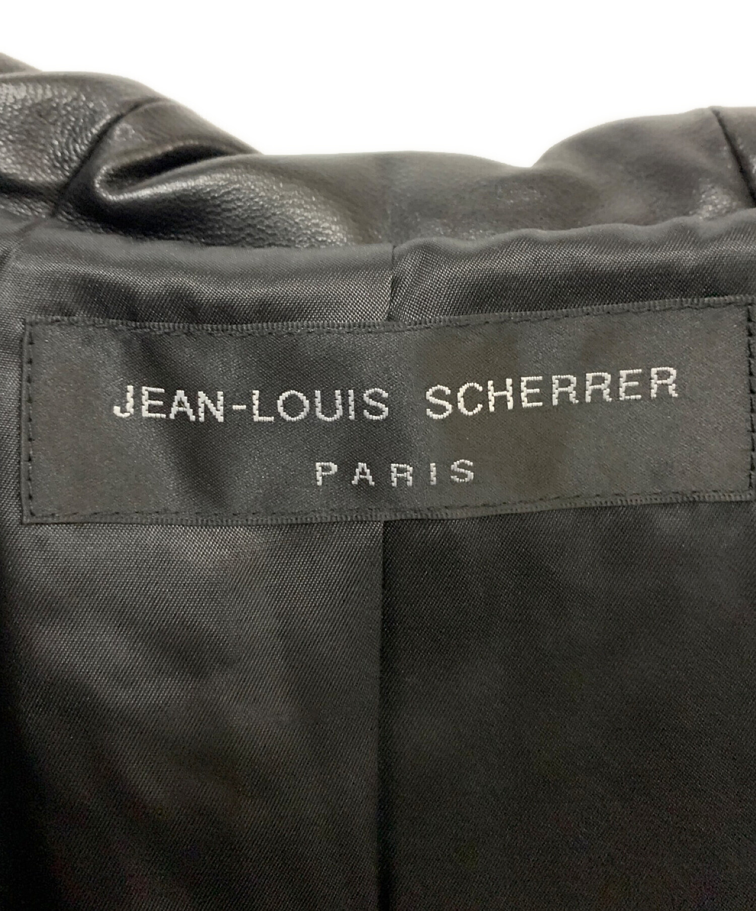 JEAN LOUIS SCHERRER (ジャンルイ シェレル) レザージャケット ブラック サイズ:LL