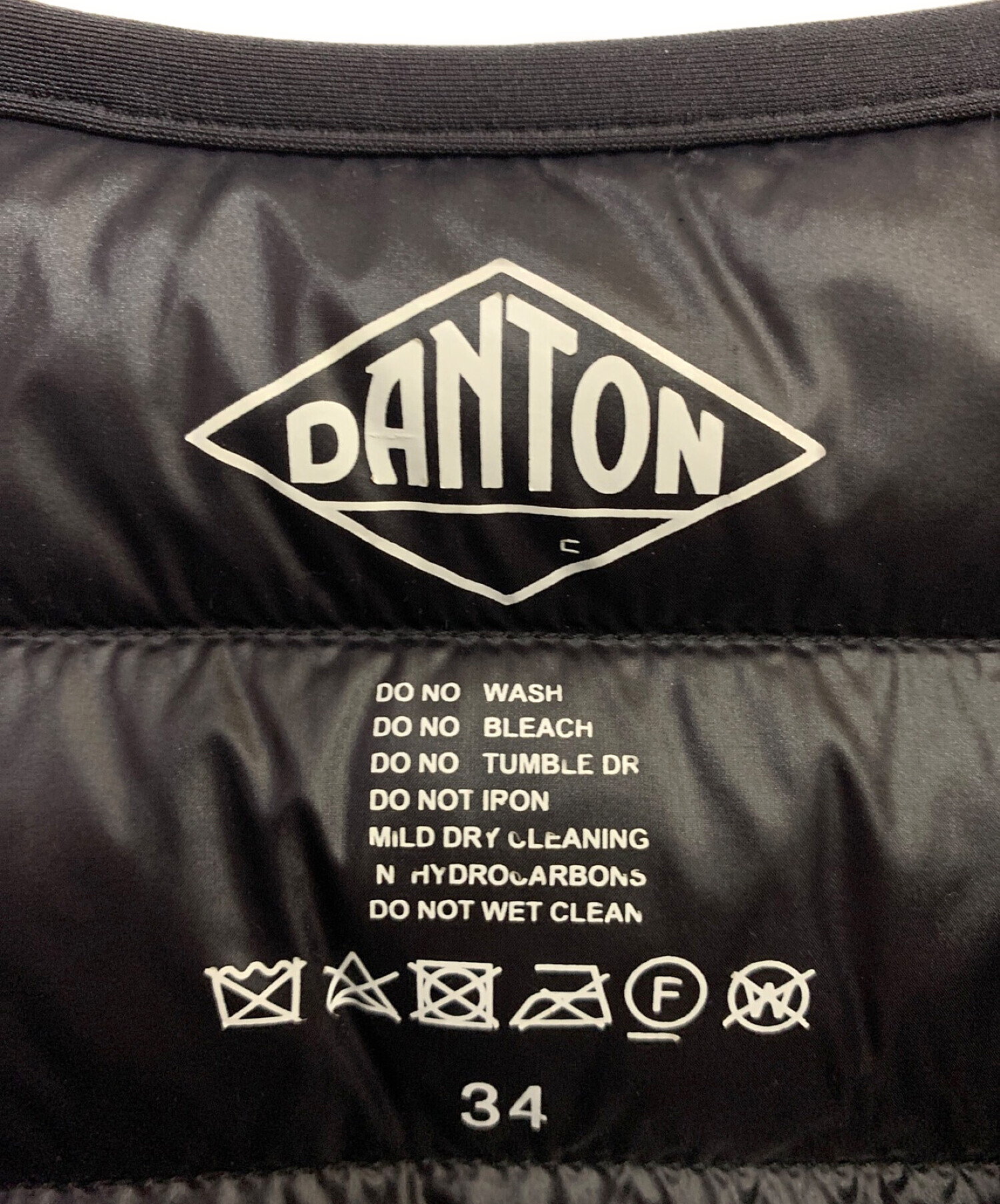 DANTON (ダントン) ライトダウンジャケット ブラック サイズ:34